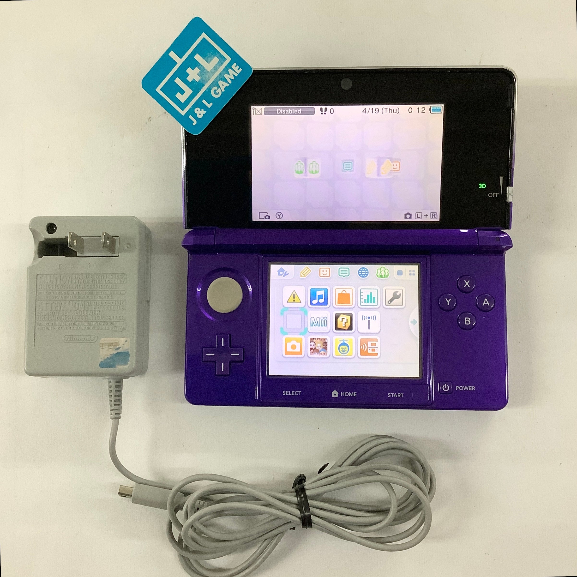 Nintendo 3DS Console (Midnight Purple) - Nintendo 3DS [Pre-Owned