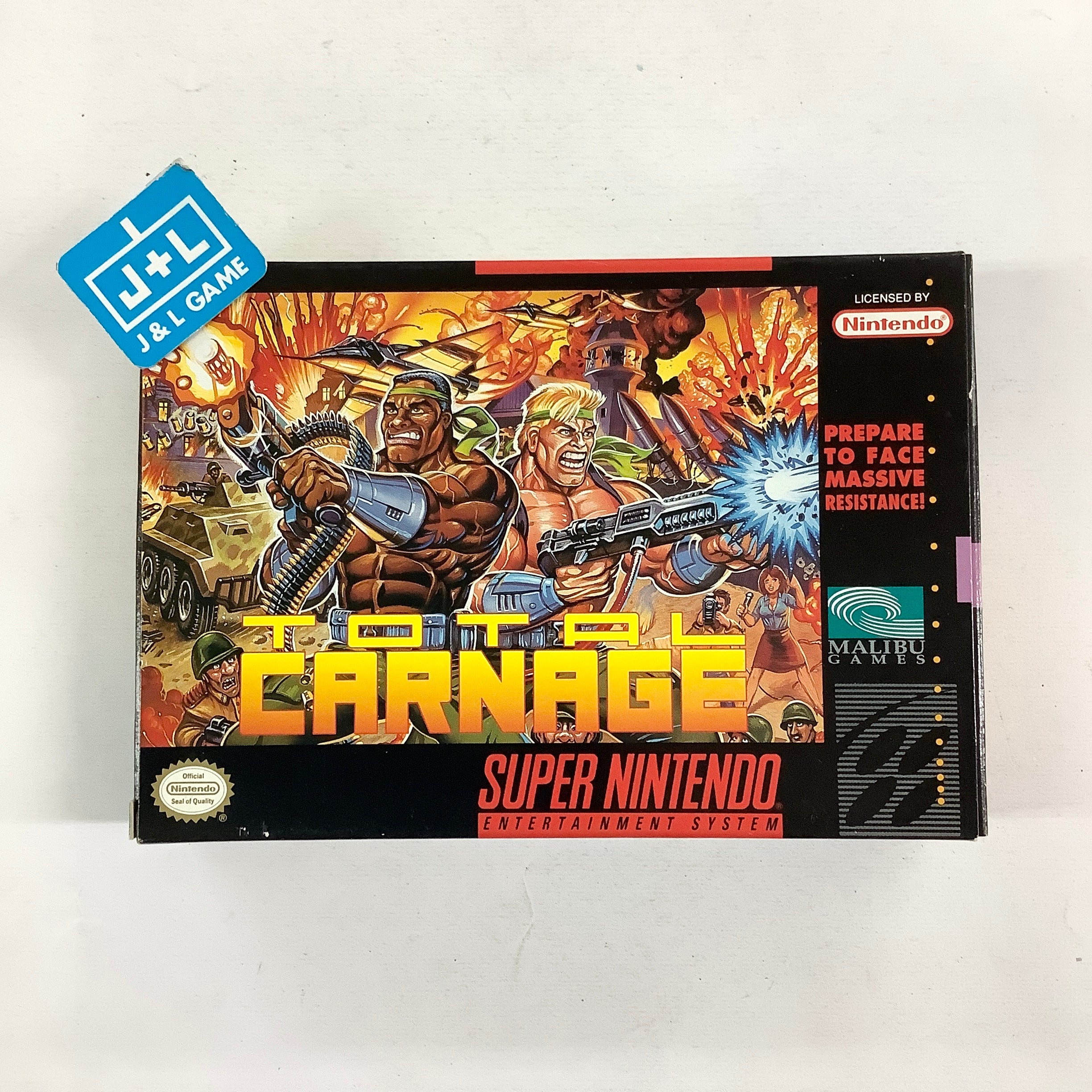 Total Carnage - (SNES) Super Nintendo [Pre-Owned] Video Games Malibu