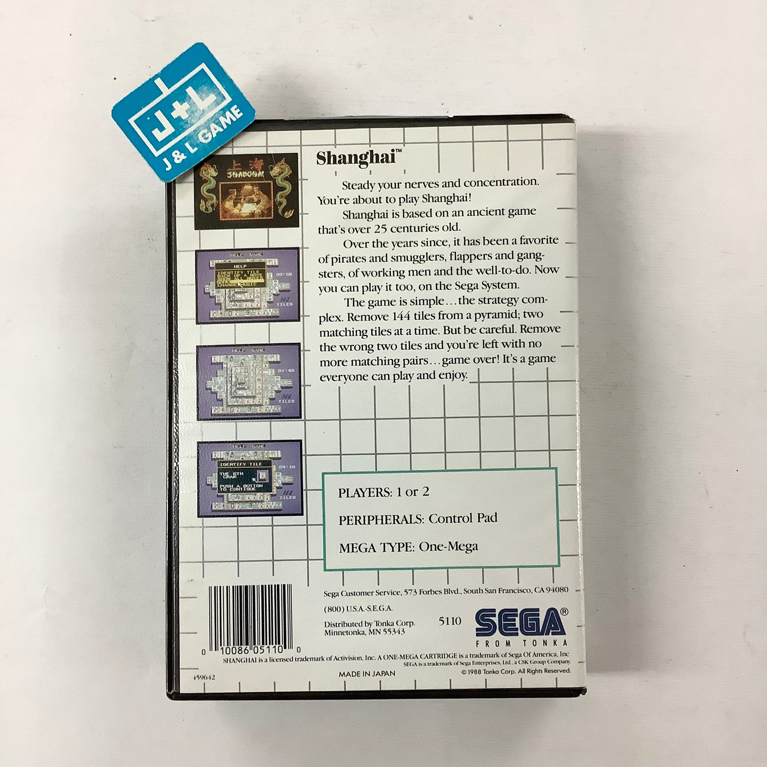 Shanghai - SEGA Master System [Pre-Owned] Video Games Sega   