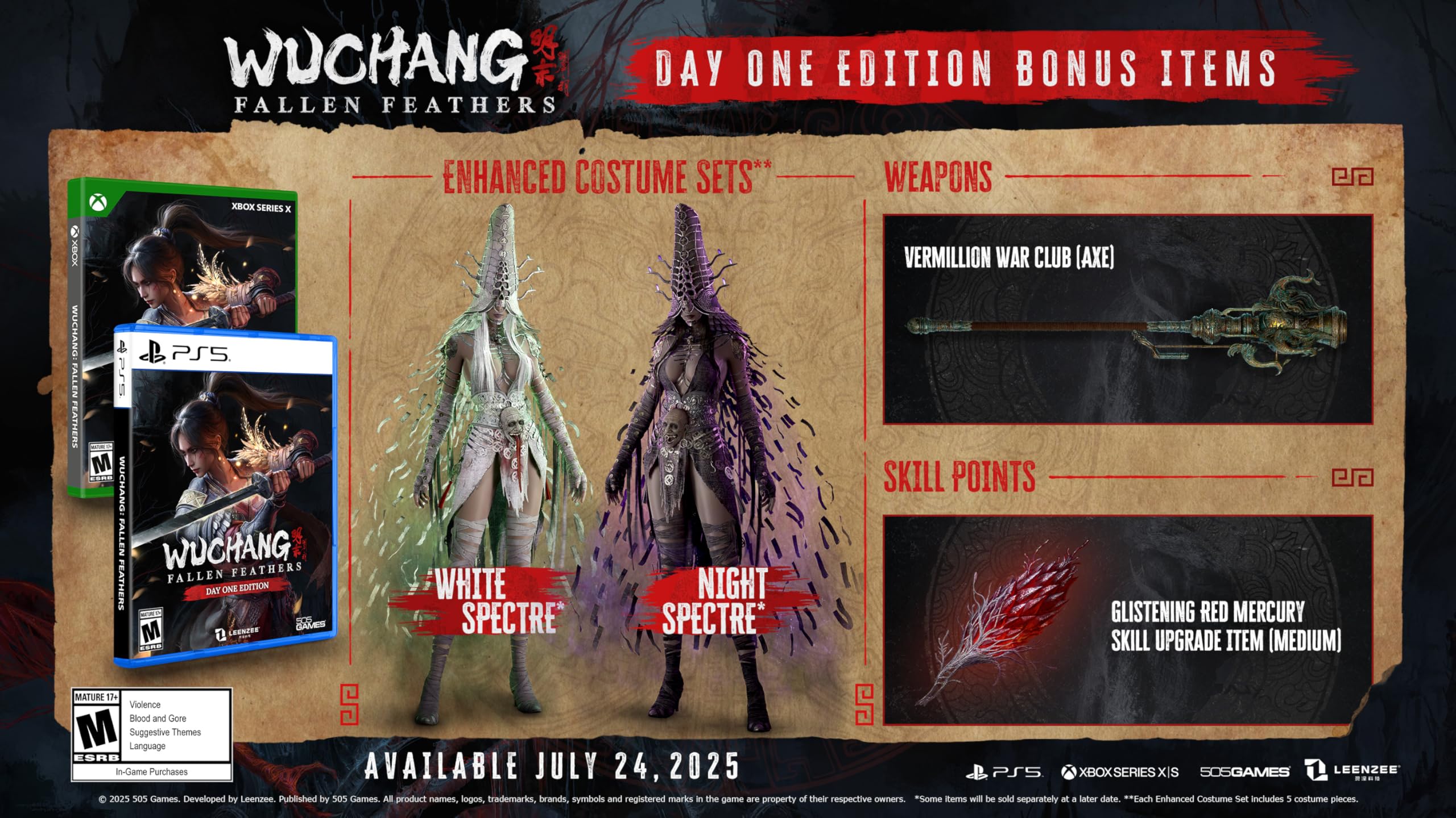 WUCHANG: Fallen Feathers Day 1 Edition - (PS5) PlayStation 5 Video Games 505 Games