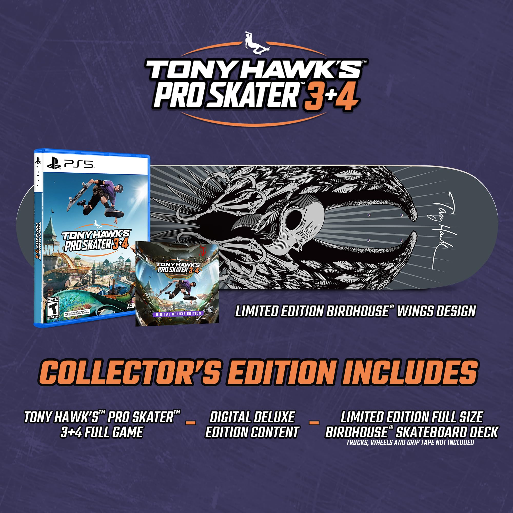 Tony Hawk's Pro Skater 3+4 (Collector's Edition) – (PS5) PlayStation 5 Video Games Activision