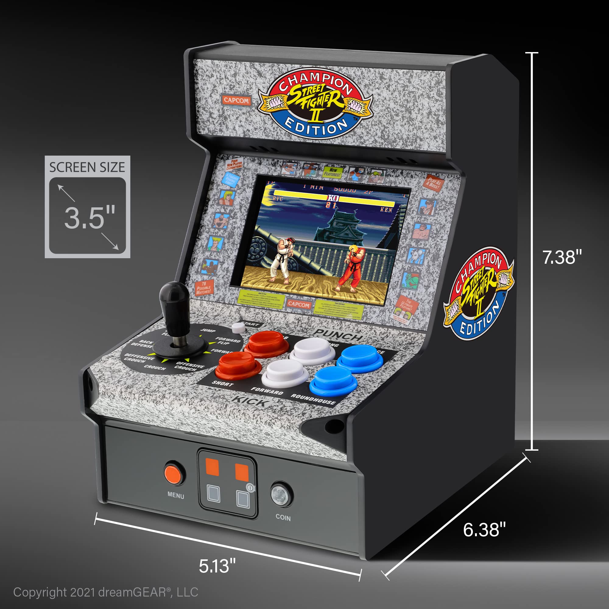 My Arcade Street Fighter 2 Champion Edition Video Game: Mini Arcade Machine, Arcade Version Toy My Arcade