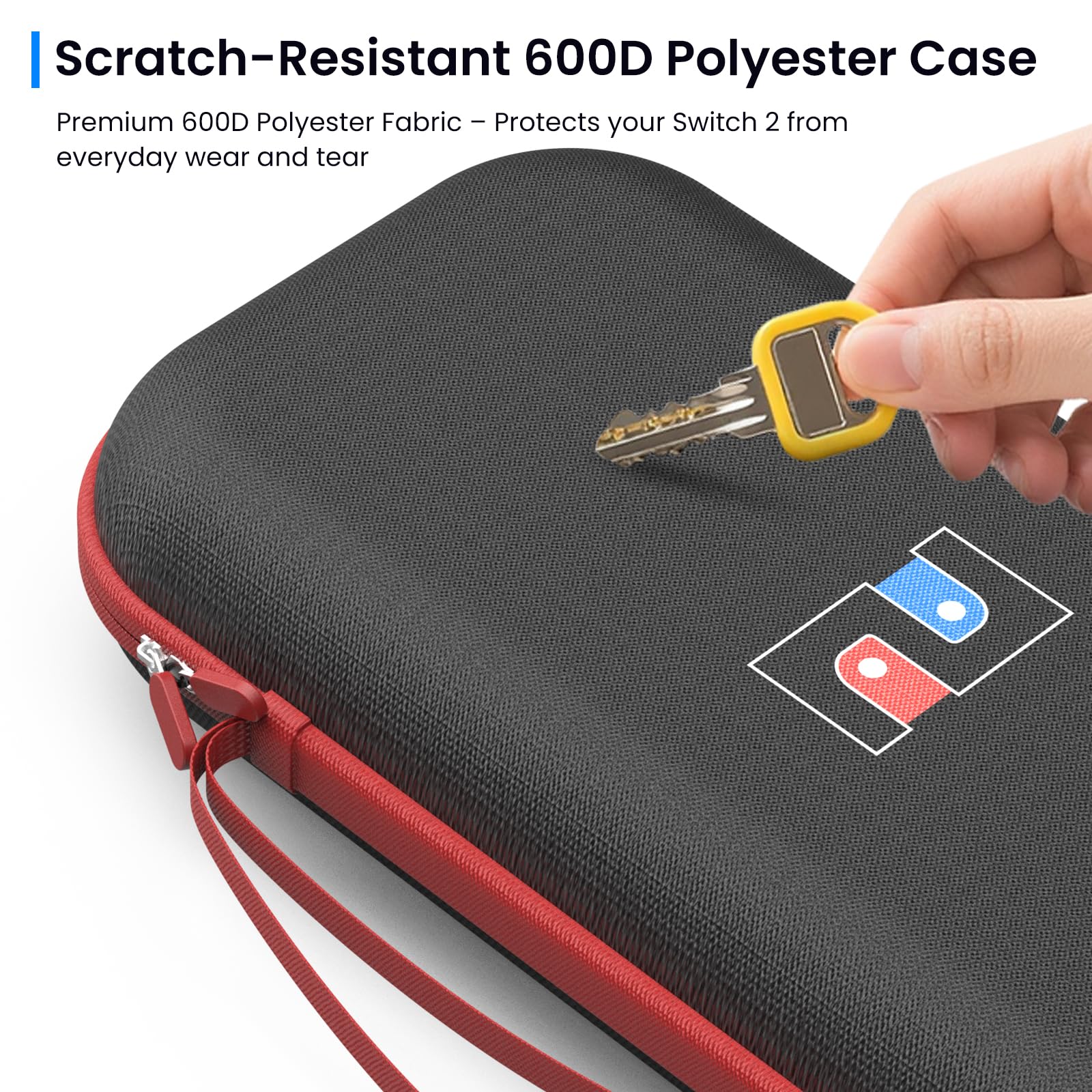 DIGIROOT Nintendo Switch 2 Travel Carrying Case Hard Shell Protective (Black & Red) - (NS2) Nintendo Switch 2 ACCESSORIES DIGIROOT
