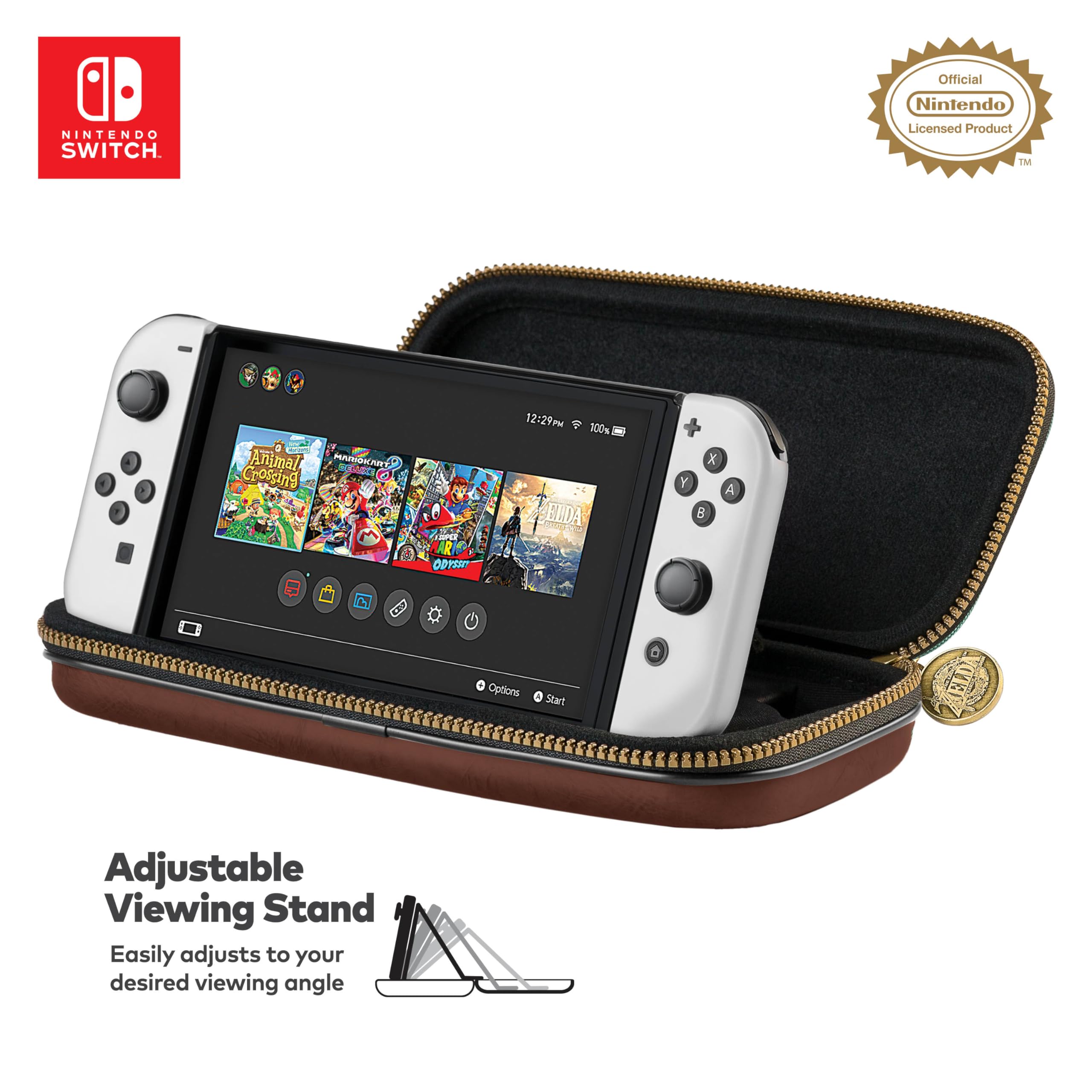 RDS The Legend of Zelda: Tears of the Kingdom Game Traveler Deluxe Travel Case (Brown) - (NSW) Nintendo Switch ACCESSORIES RDS Industries