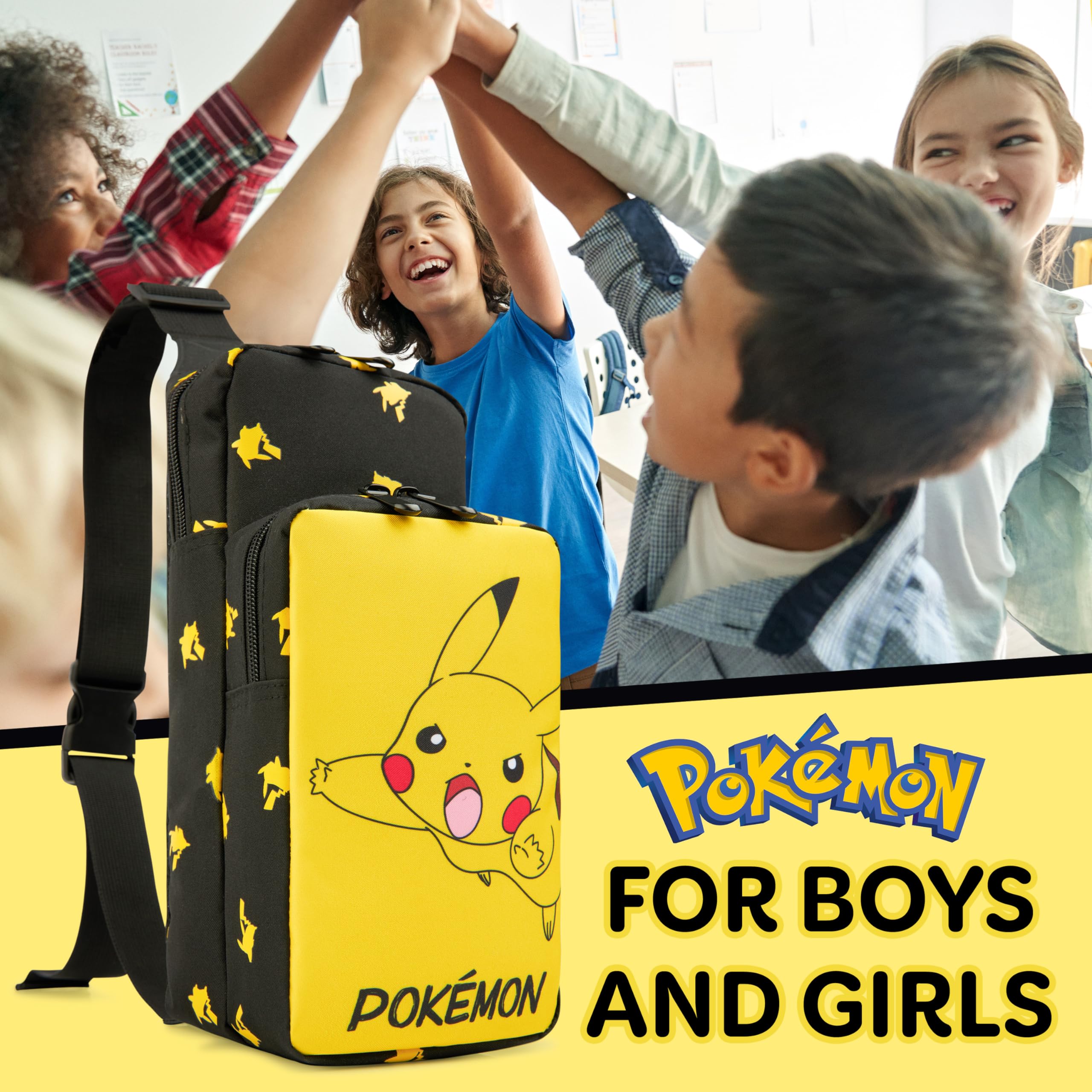 Pokemon Fashion Waist Packs for Kids Teenagers Crossbody Bag Chest Bag Adjustable Strap Travel Holiday - Gifts for Boys WAIST_PACK Pokémon