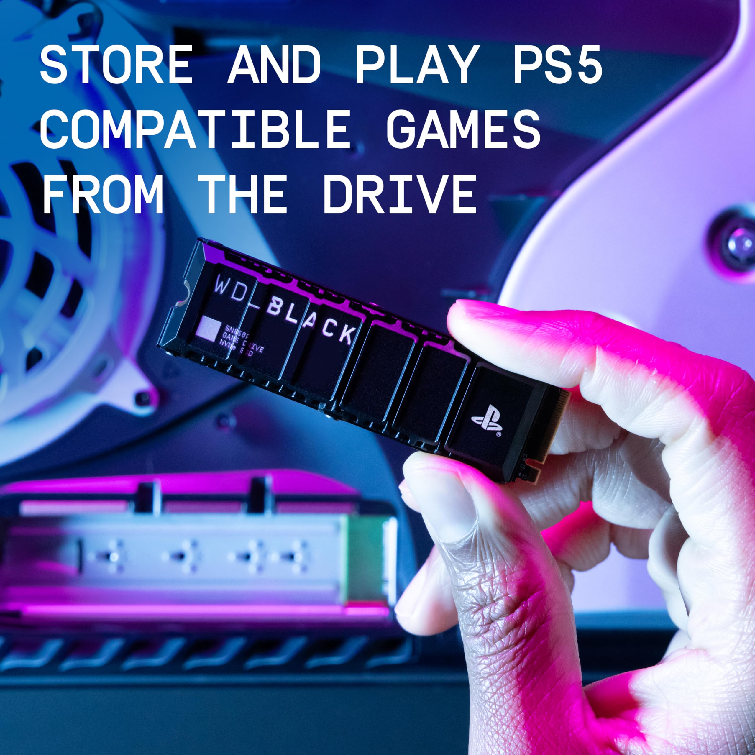 WD_BLACK 8TB SN850P NVMe SSD Solid State Drive with Heatsink Up to 7,200 MB/s - WDBBYB0080BNC - (PS5) PlayStation 5 ACCESSORIES WD_BLACK
