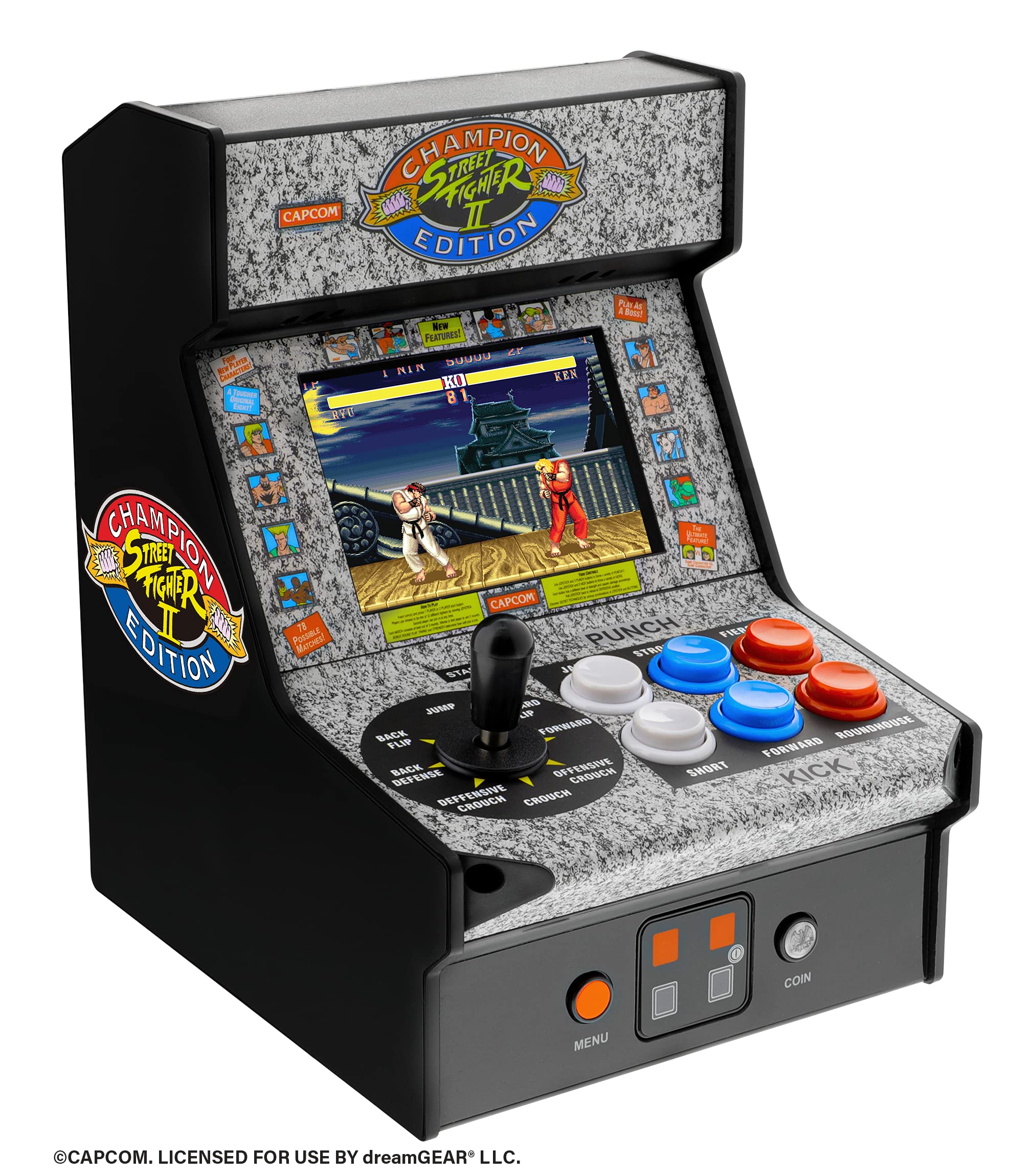 My Arcade Street Fighter 2 Champion Edition Video Game: Mini Arcade Machine, Arcade Version Toy My Arcade