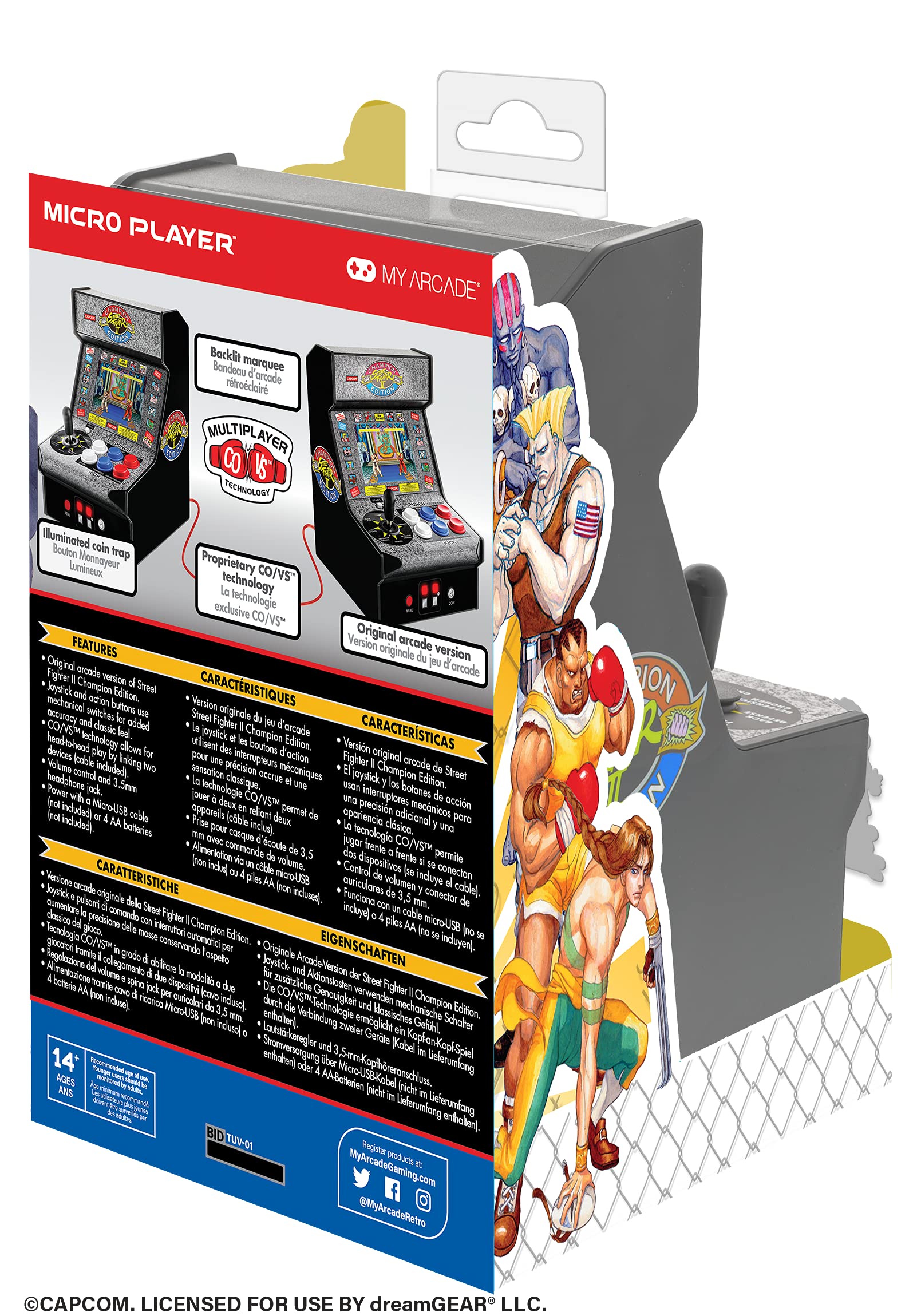 My Arcade Street Fighter 2 Champion Edition Video Game: Mini Arcade Machine, Arcade Version Toy My Arcade