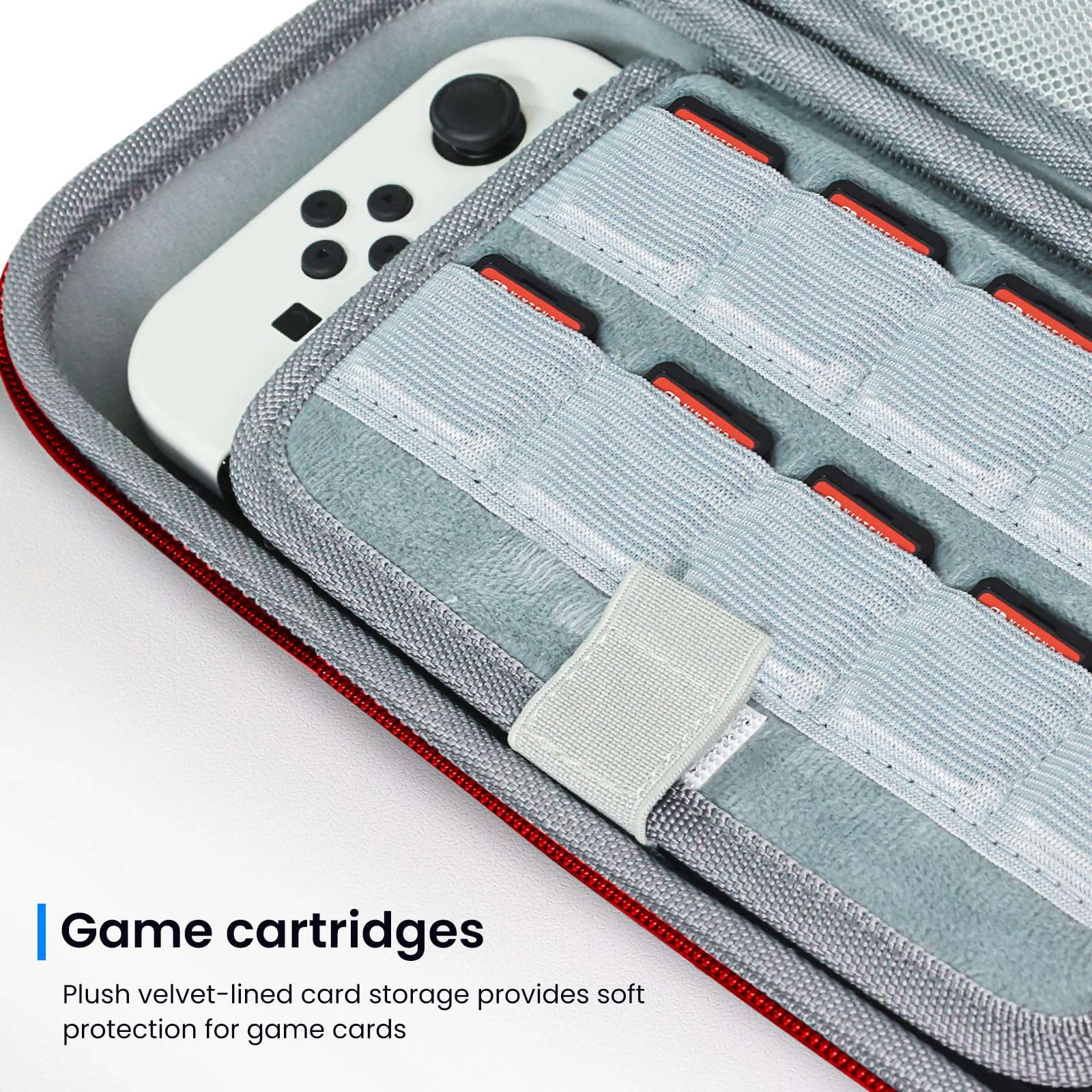 DIGIROOT Nintendo Switch 2 Travel Carrying Case Hard Shell Protective (Black & Red) - (NS2) Nintendo Switch 2 ACCESSORIES DIGIROOT