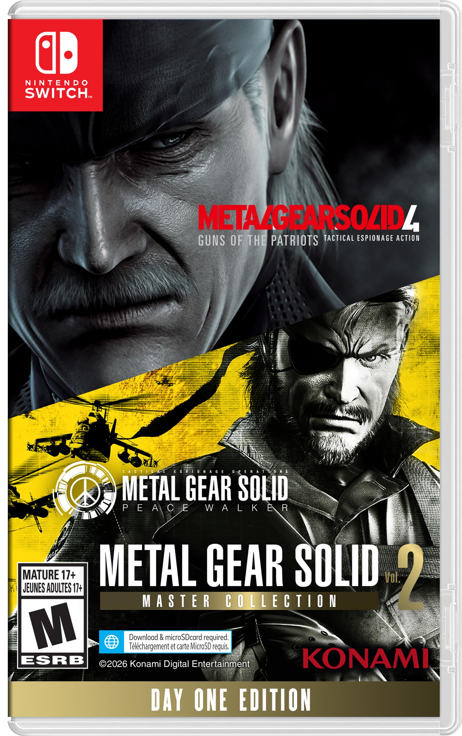 METAL GEAR SOLID | MASTER COLLECTION Vol. 2: DAY ONE EDITION - Nintendo Switch Video Games Konami