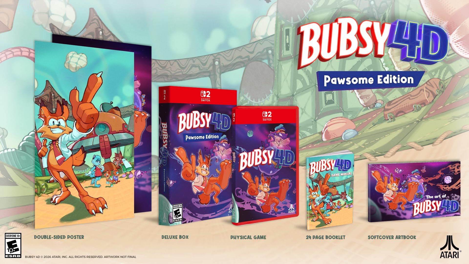 Bubsy 4D - Pawsome Edition - (NS2) Nintendo Switch 2 Video Games Atari