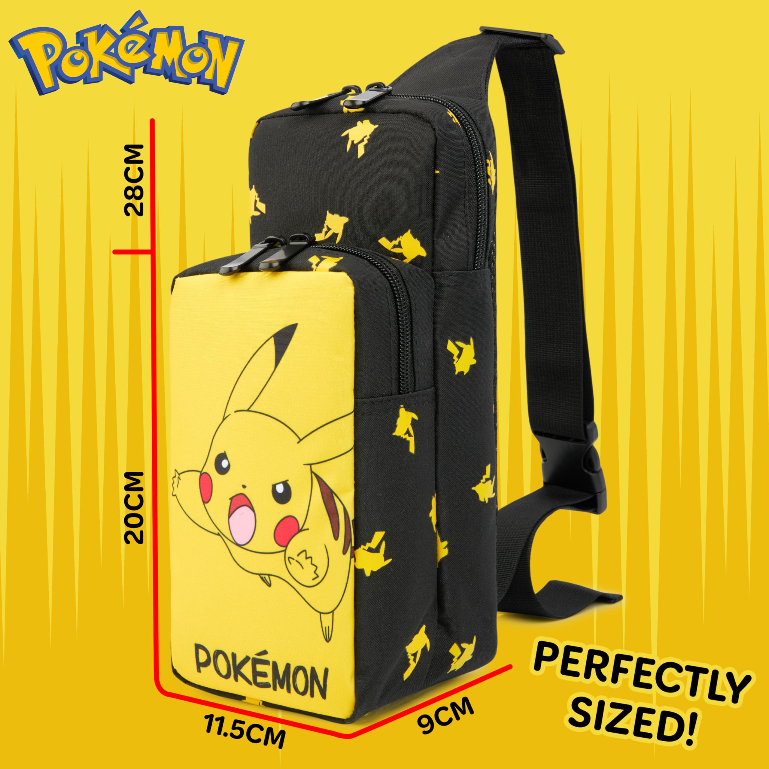 Pokemon Fashion Waist Packs for Kids Teenagers Crossbody Bag Chest Bag Adjustable Strap Travel Holiday - Gifts for Boys WAIST_PACK Pokémon