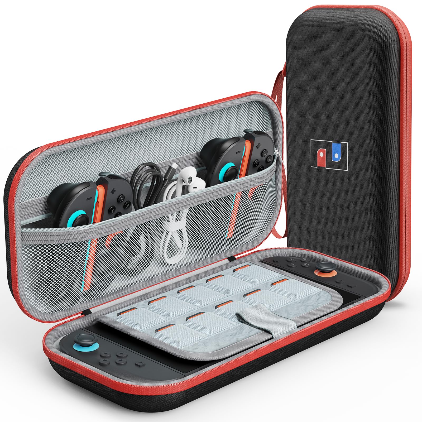 DIGIROOT Nintendo Switch 2 Travel Carrying Case Hard Shell Protective (Black & Red) - (NS2) Nintendo Switch 2 ACCESSORIES DIGIROOT