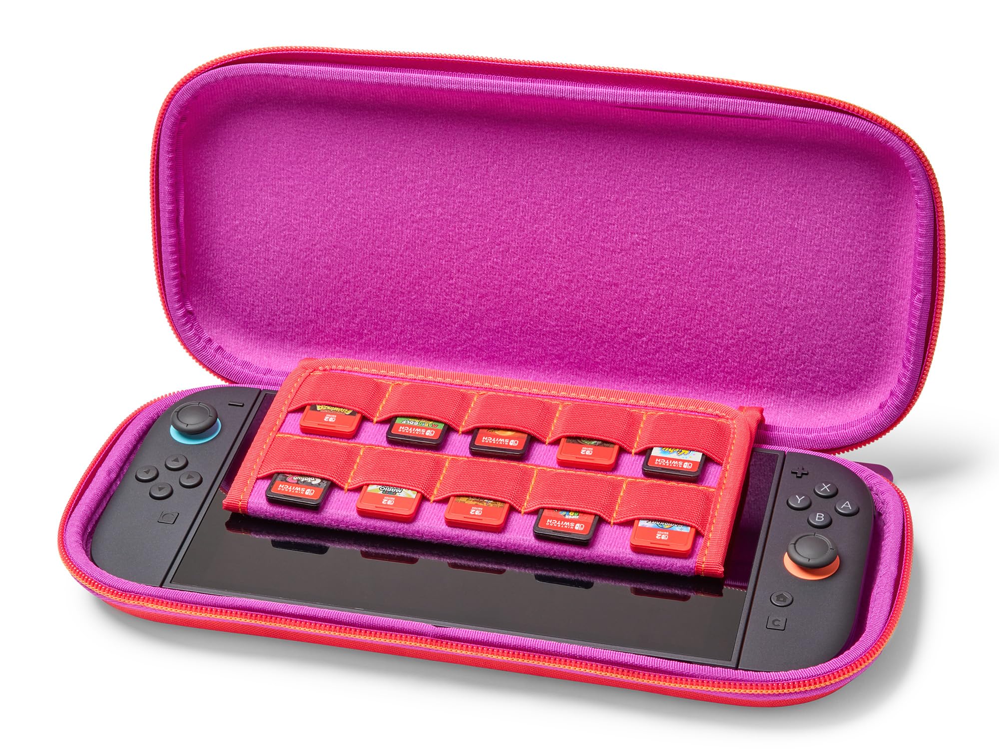 PowerA Slim Case Protective Case, Holds 10 Game Cards, Padded Screen Protector, Built-in Play Stand (Mario and Friends) - (NS2) Nintendo Switch 2