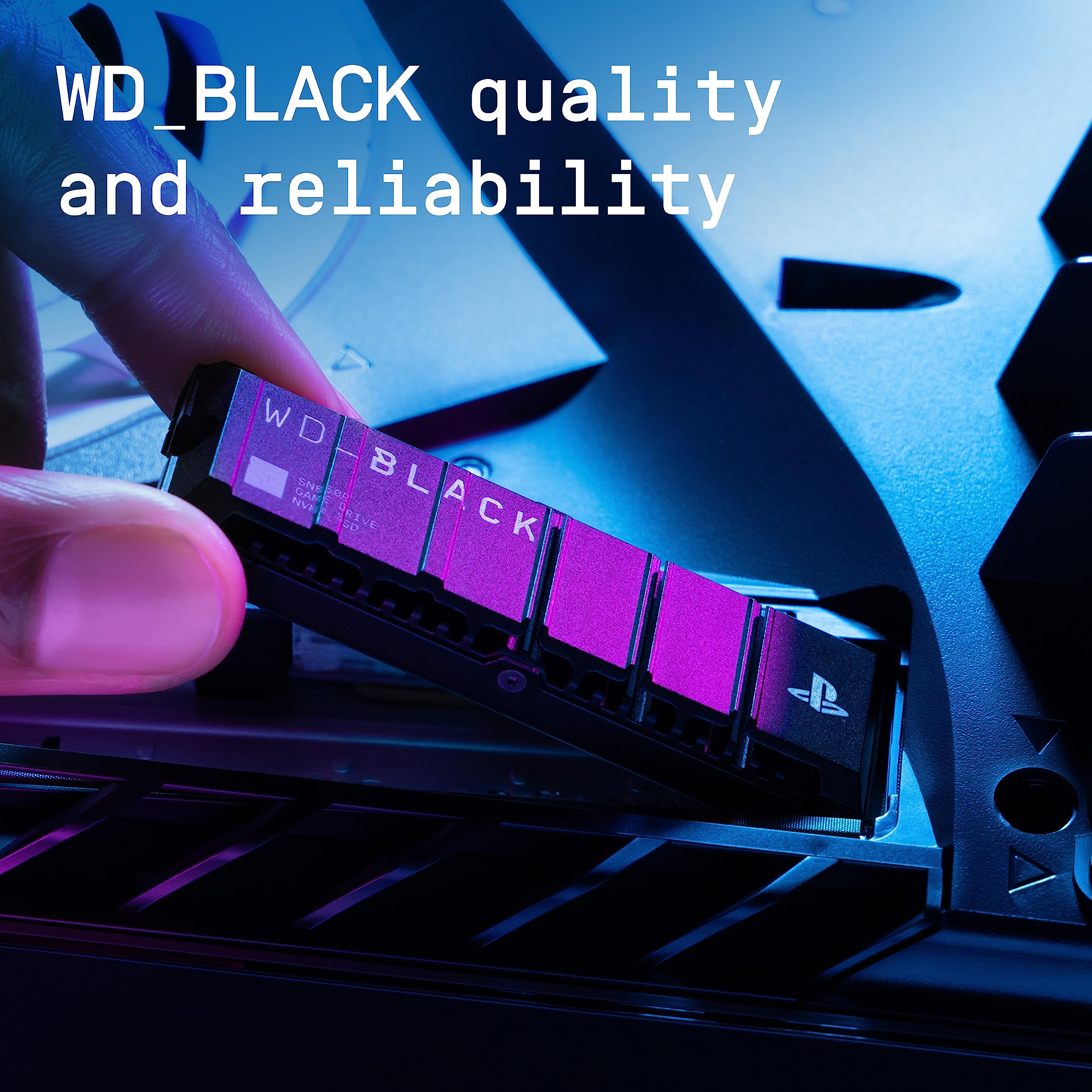 WD_BLACK 2TB SN850P NVMe M.2 SSD Solid State Drive with Heatsink up to 7,300MB/s - WDBBYV0020BNC-WRSN - (PS5) PlayStation 5 Accessories WD_BLACK