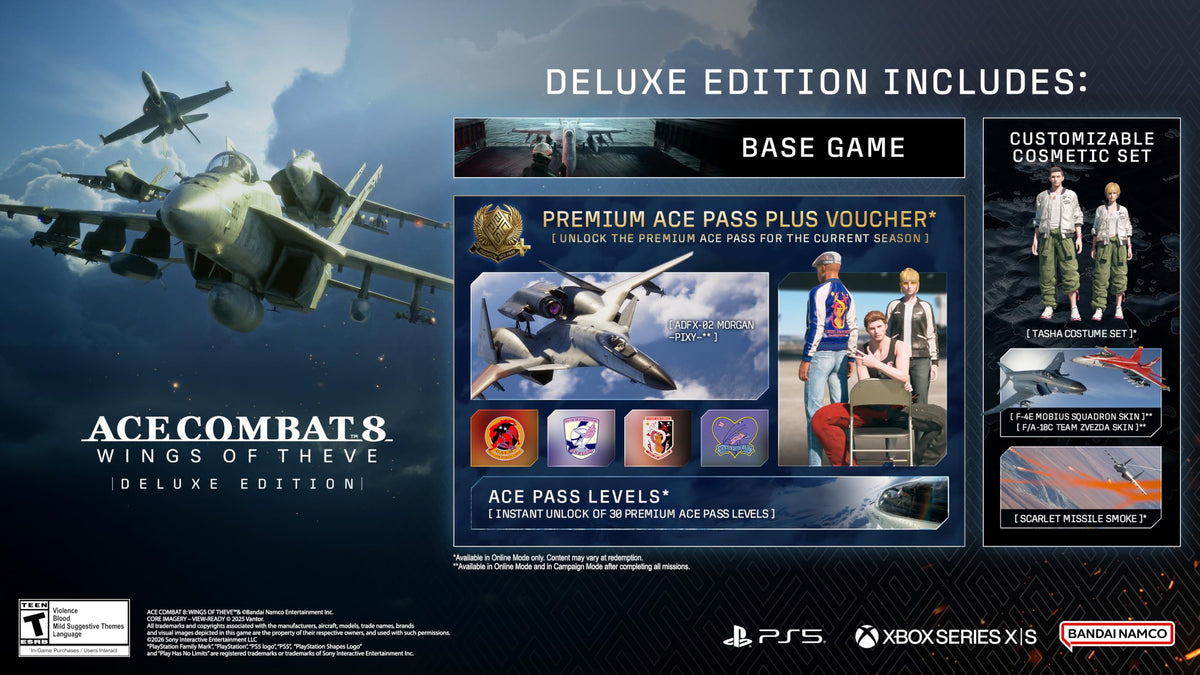 Ace Combat 8 Wings of Theve (Deluxe Edition) - (PS5) PlayStation 5 Video Games Bandai Namco