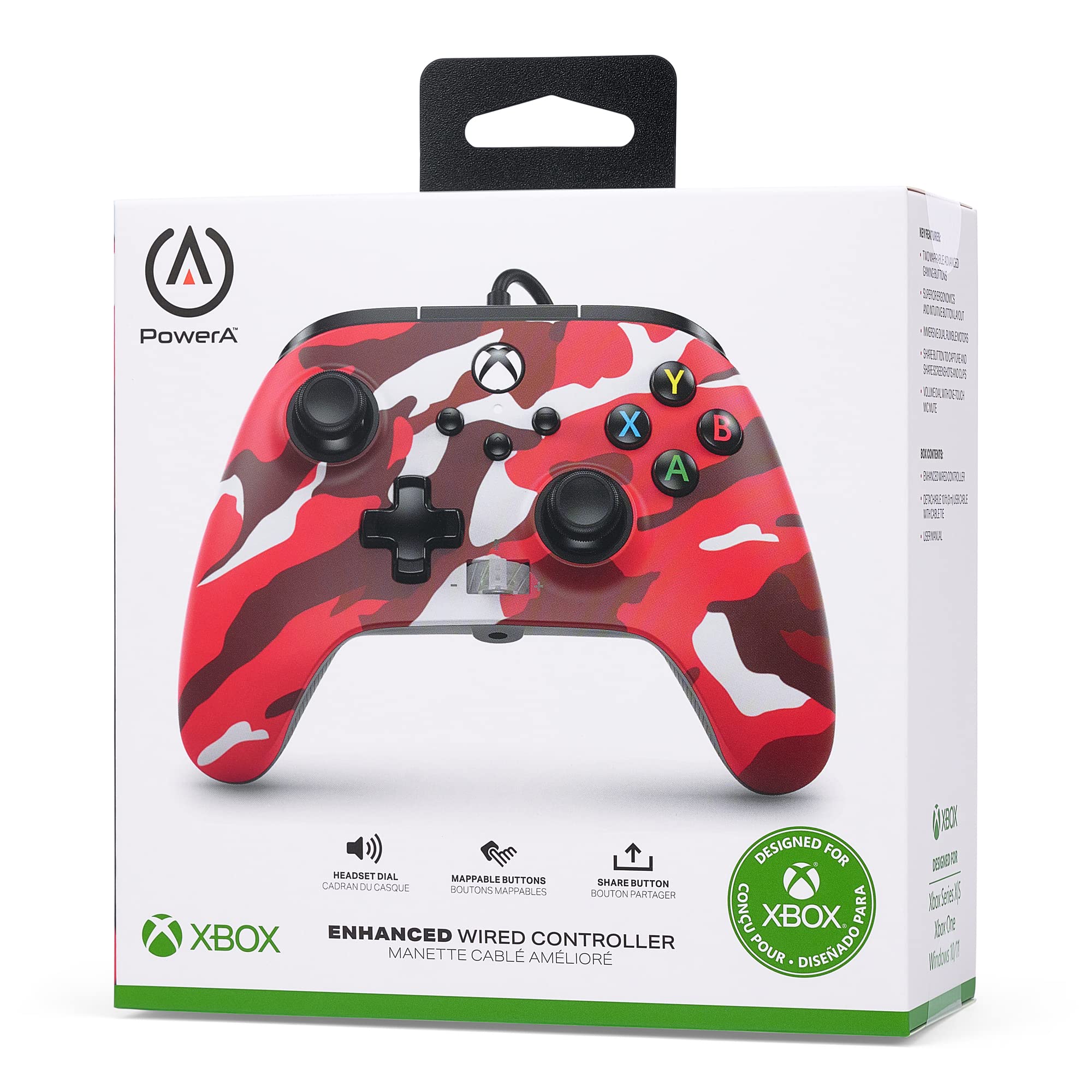 PowerA Enhanced Wired Controller (Red Camo) - (XSX) Xbox Series X ACCESSORIES PowerA   