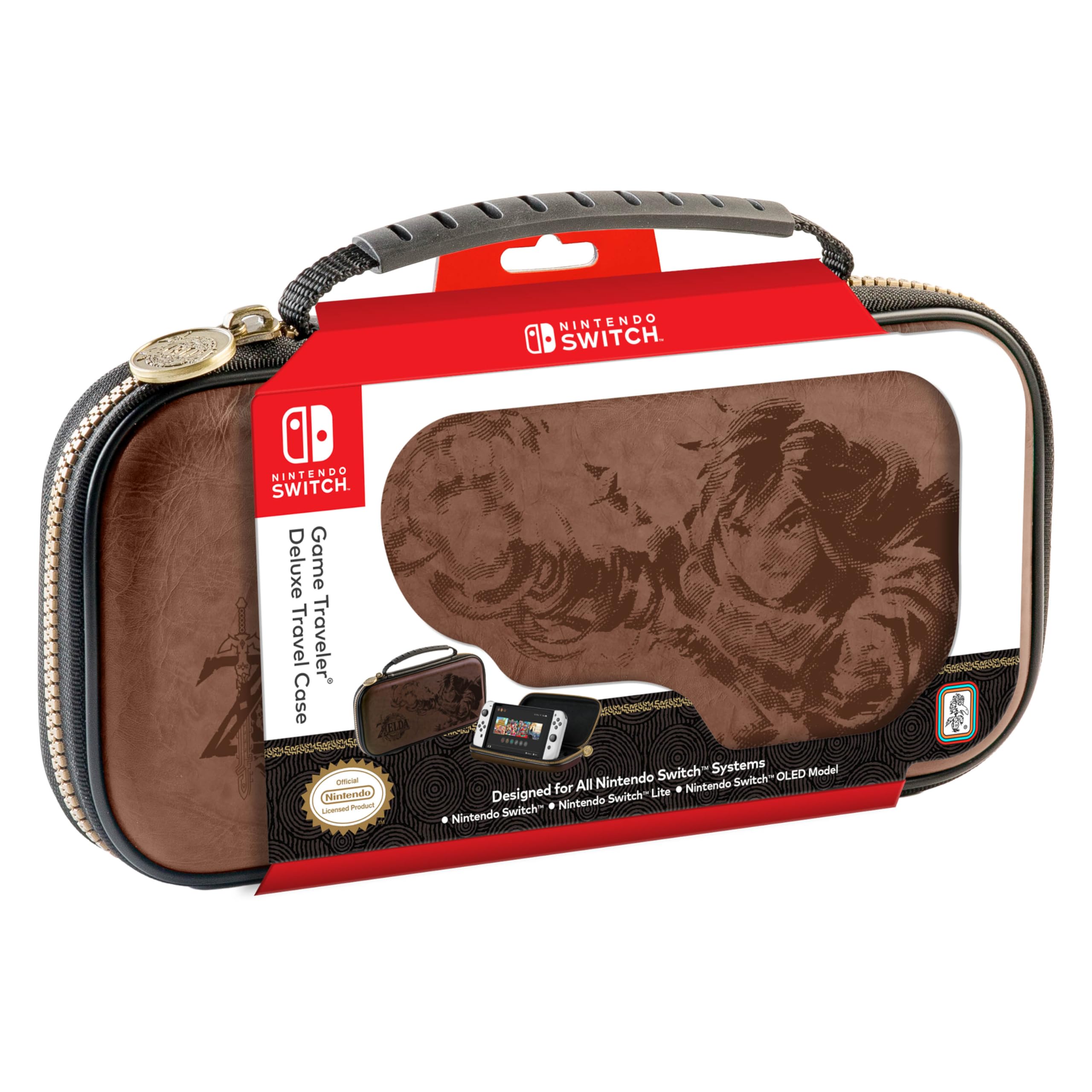 RDS The Legend of Zelda: Tears of the Kingdom Game Traveler Deluxe Travel Case (Brown) - (NSW) Nintendo Switch ACCESSORIES RDS Industries