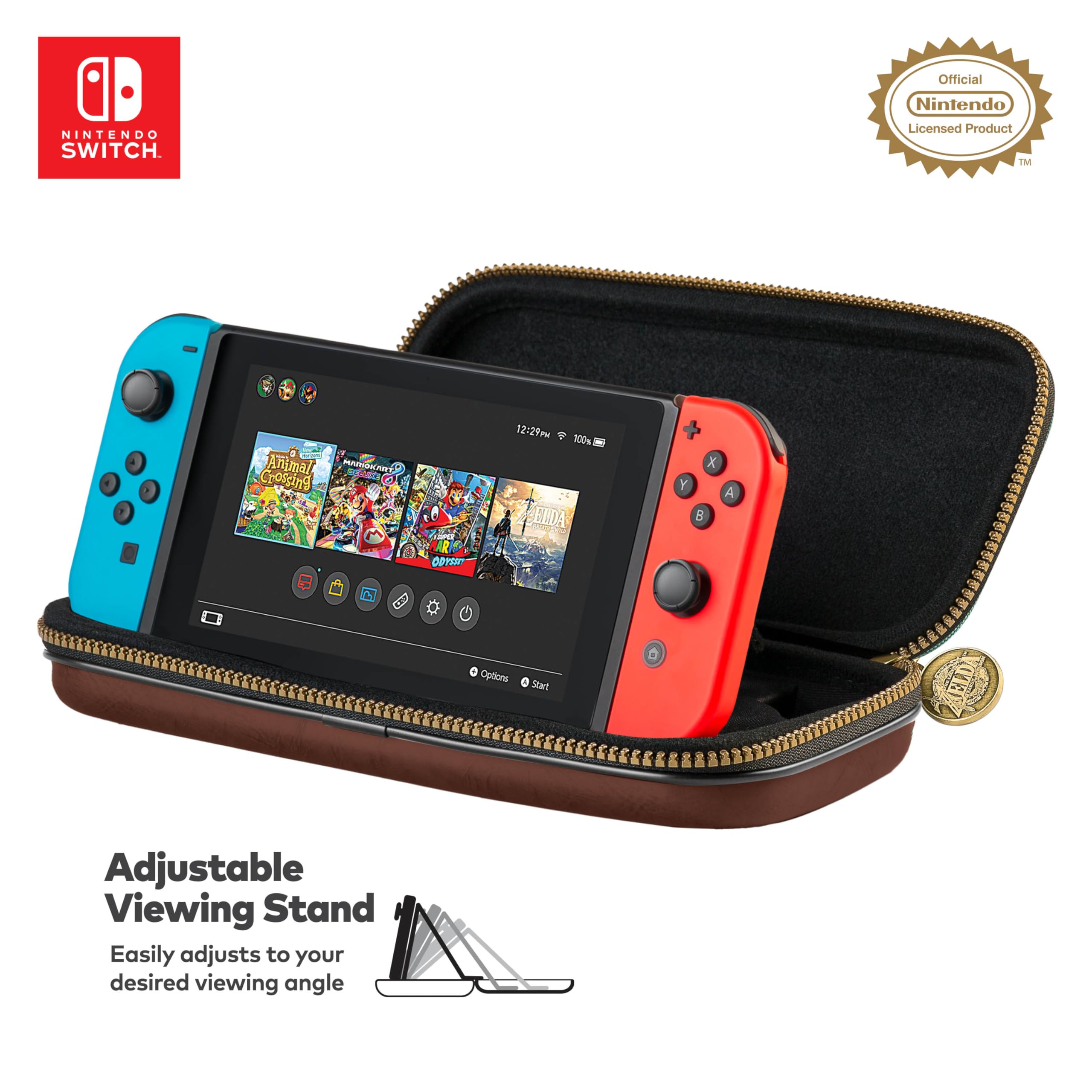RDS The Legend of Zelda: Tears of the Kingdom Game Traveler Deluxe Travel Case (Brown) - (NSW) Nintendo Switch ACCESSORIES RDS Industries