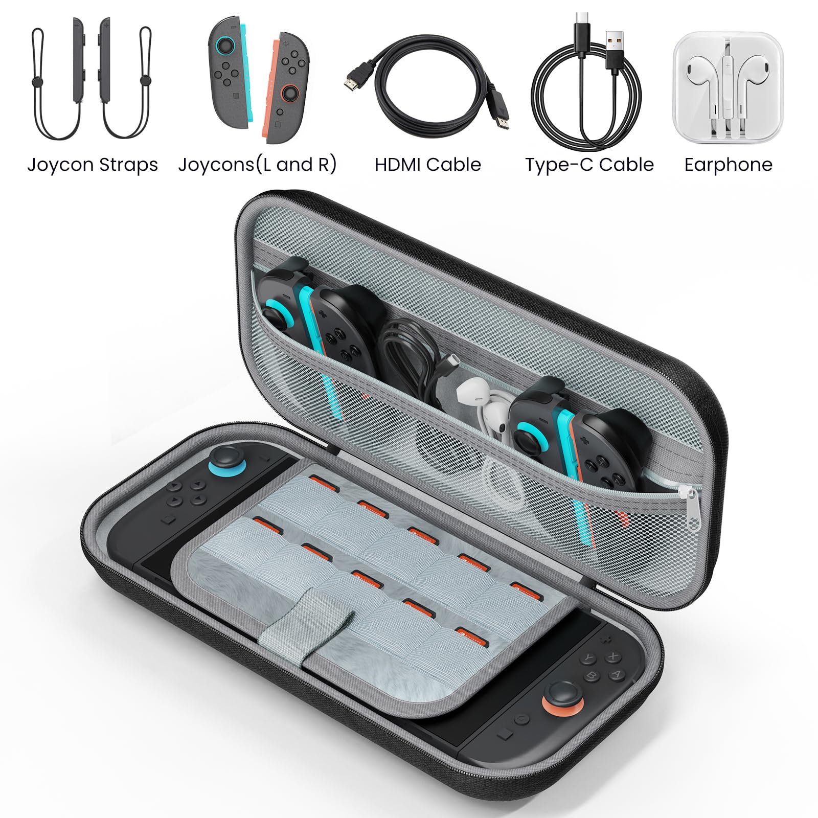 DIGIROOT Nintendo Switch 2 Travel Carrying Case Hard Shell Protective (Black) - (NS2) Nintendo Switch 2 ACCESSORIES DIGIROOT