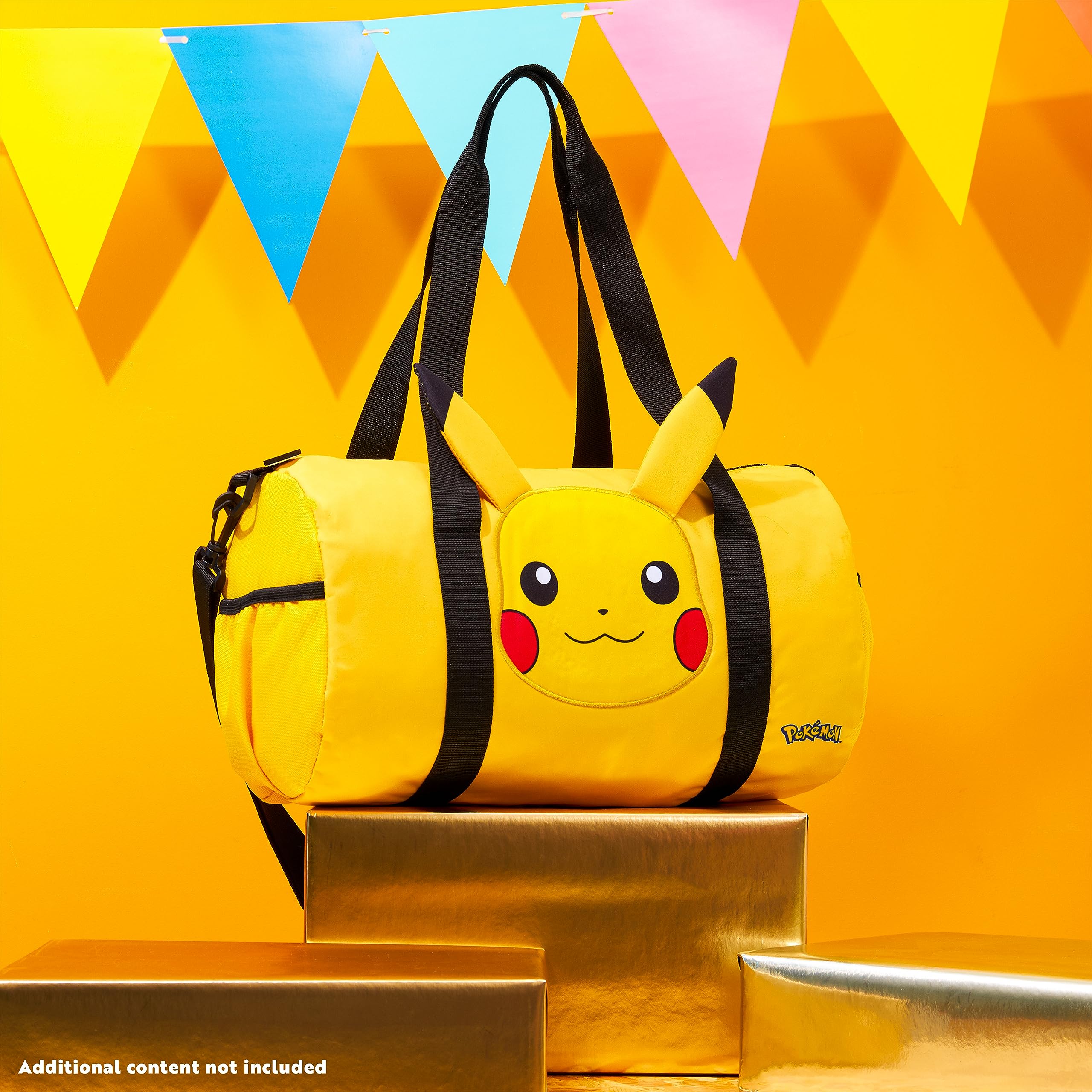 Pokemon Pikachu Duffel Kids Travel Bag - Gym Sports Overnight Holdall with Adjustable Strap & Pockets DUFFEL_BAG Pokémon