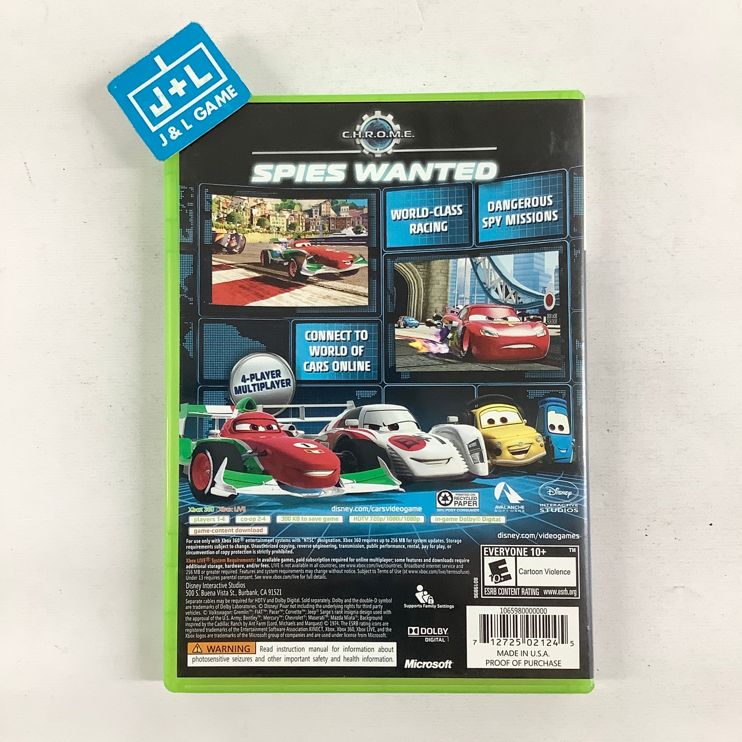 Cars 2: The Video Game - Xbox 360 [Pre-Owned] | J&L Game
