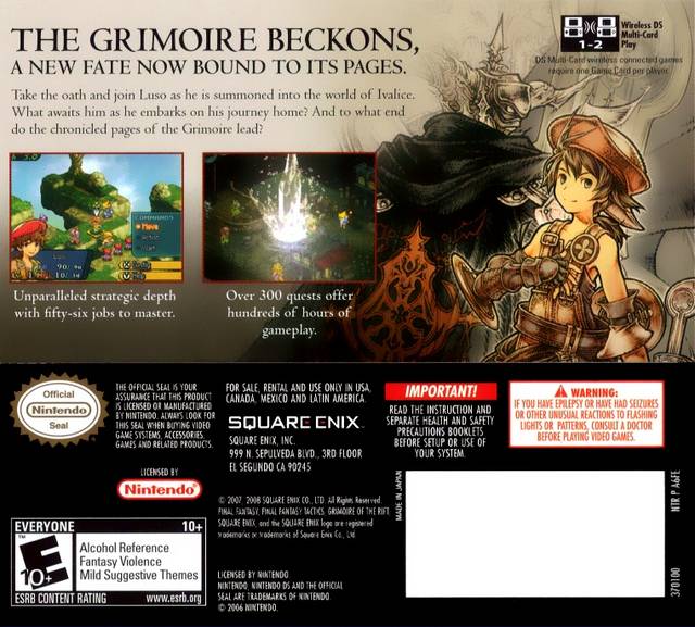 Final Fantasy Tactics A2: Grimoire of the Rift - (NDS) Nintendo DS [Pre-Owned] Video Games Square Enix   
