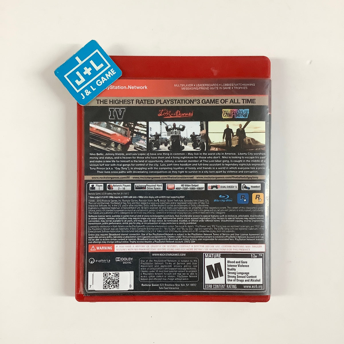 Grand Theft Auto IV & Episodes from Liberty City: The Complete Edition (Greatest Hits) - (PS3) PlayStation 3 [Pre-Owned] Video Games Rockstar Games