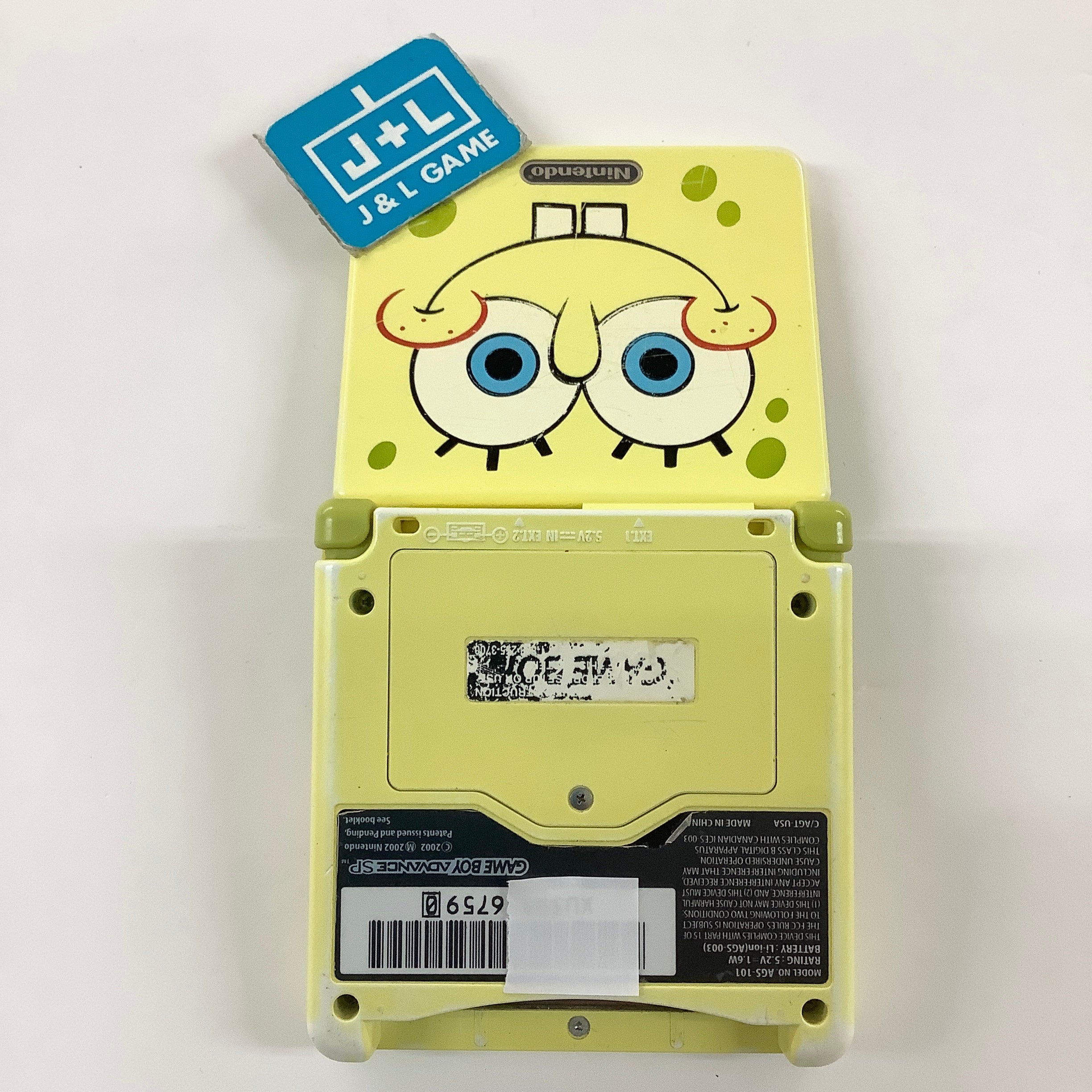 Nintendo Game Boy Advance SP Console AGS - 101 (SpongeBob SquarePants) - (GBA) Game Boy Advance SP [Pre-Owned]