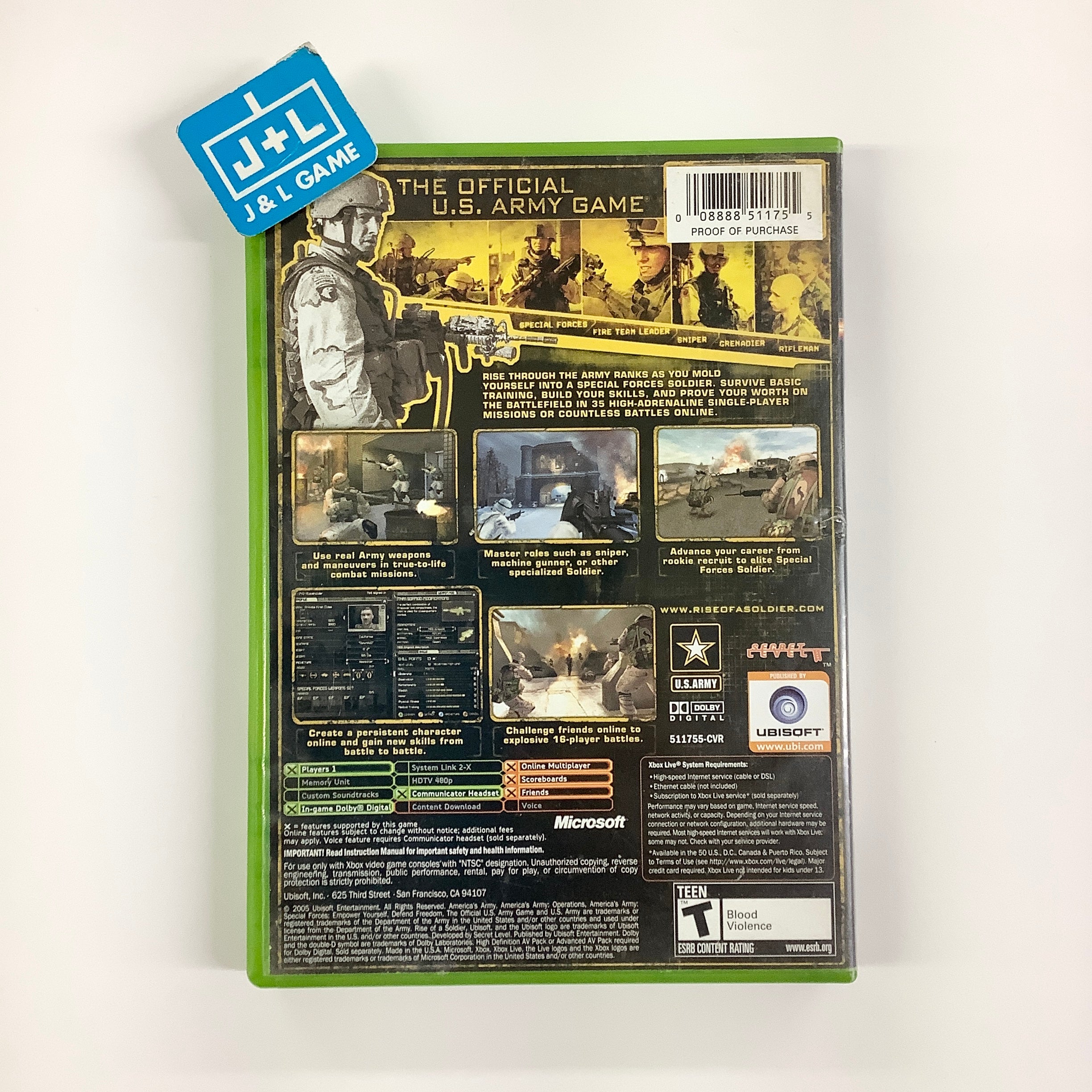 America's Army: Rise of a Soldier - (XB) Xbox [Pre-Owned] Video Games Ubisoft
