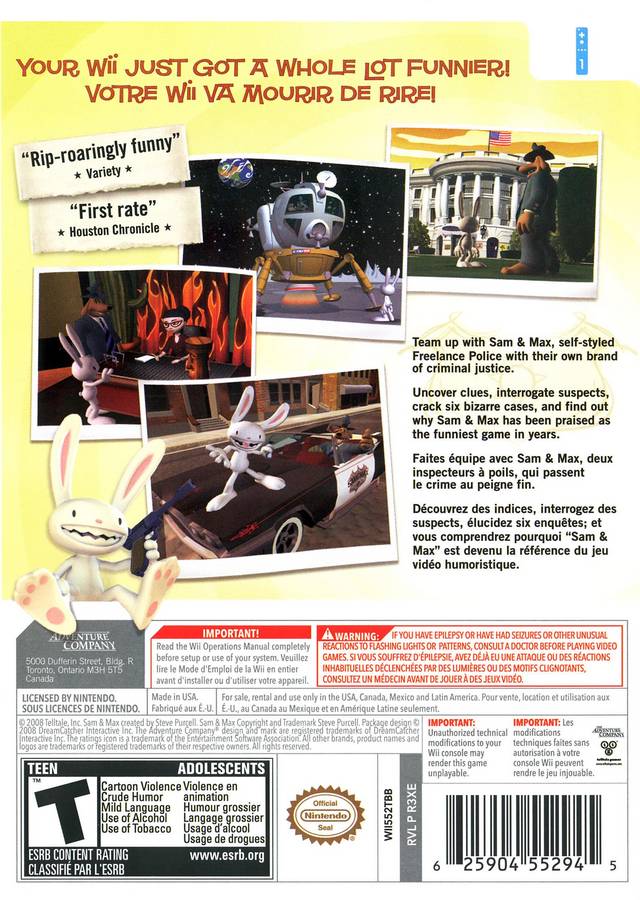 Sam & Max: Season One - Nintendo Wii [Pre-Owned]