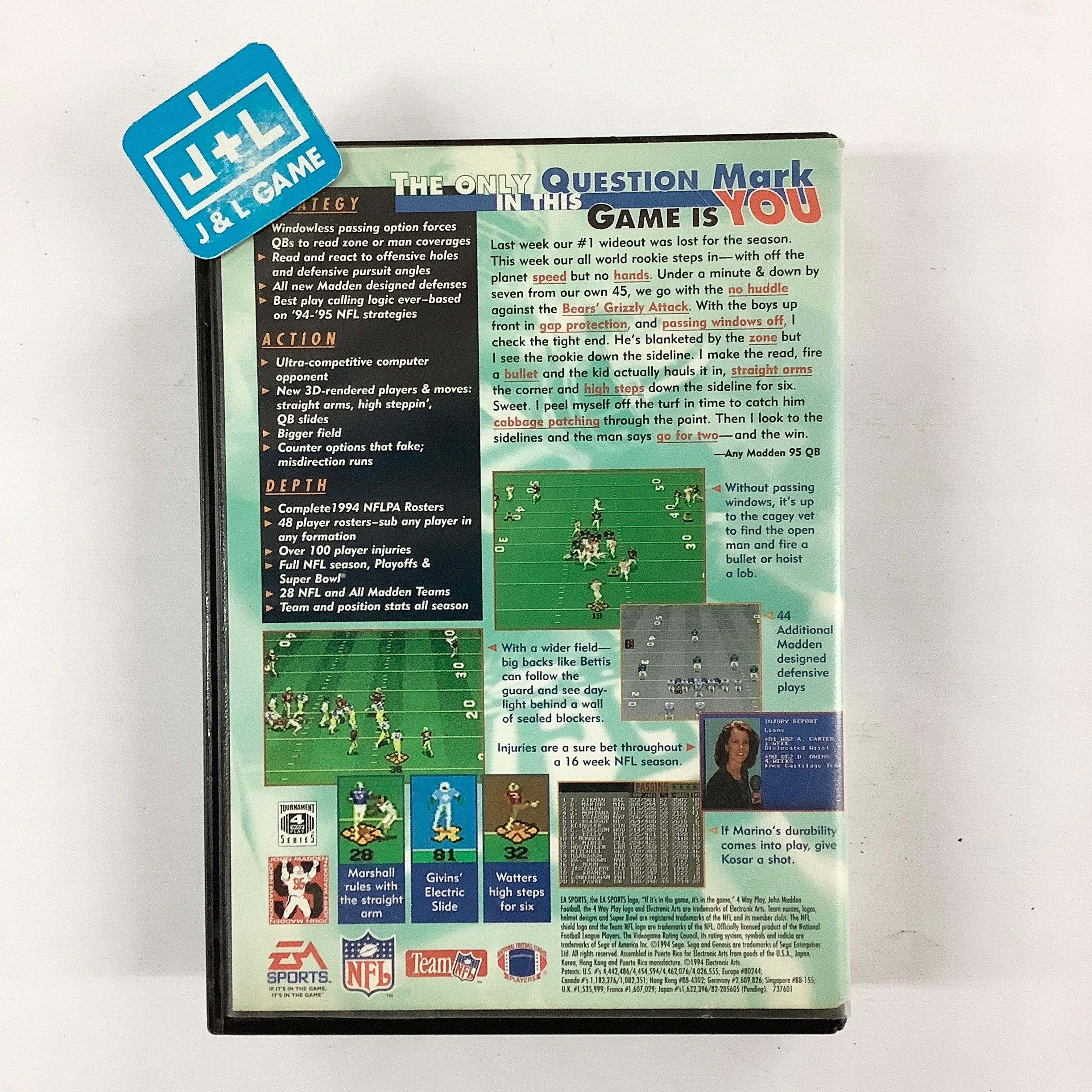 Madden NFL 95 - (SG) SEGA Genesis [Pre-Owned] Video Games EA Sports   