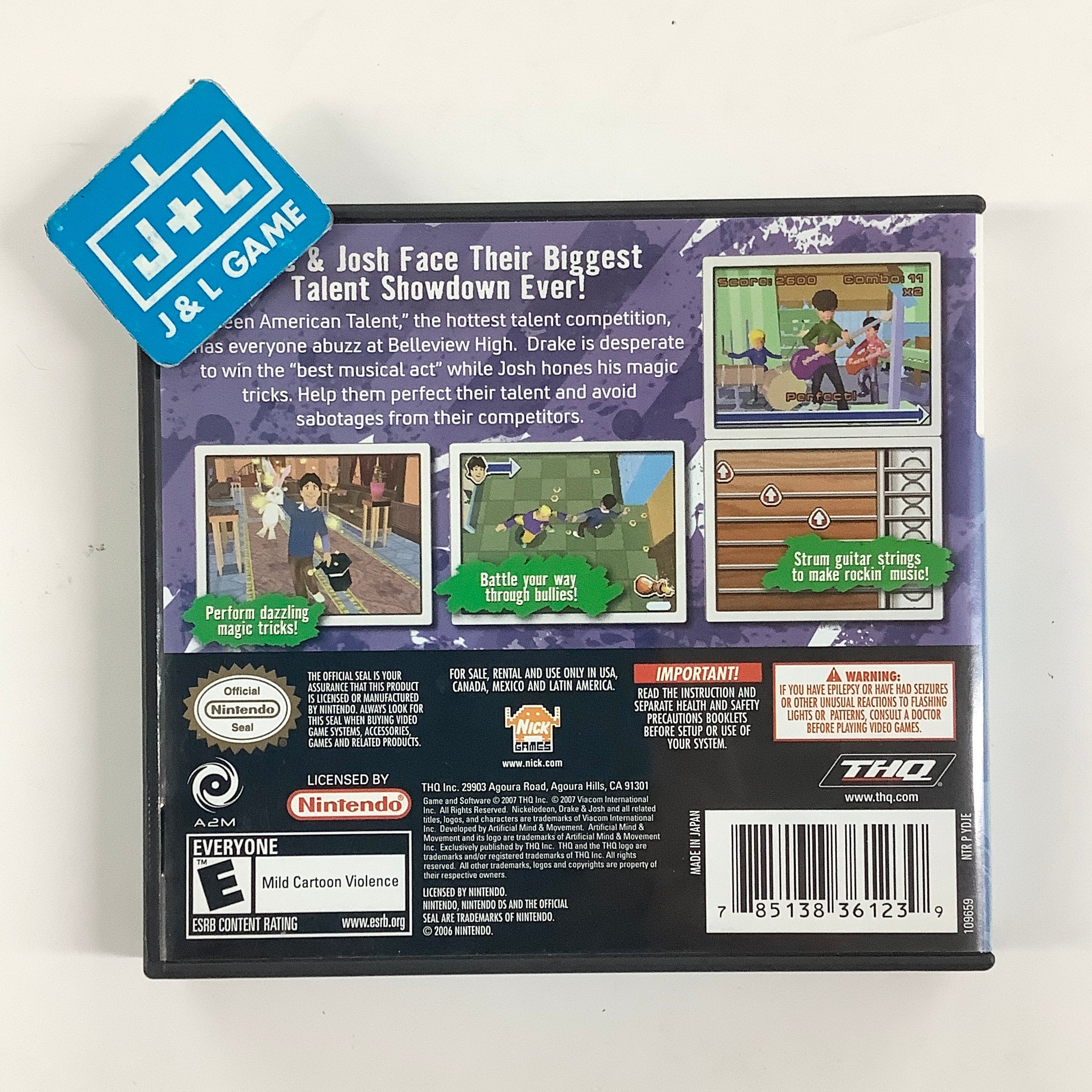 Drake & Josh: Talent Showdown - (NDS) Nintendo DS [Pre-Owned] Video Games THQ