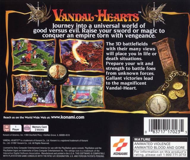 Vandal Hearts - (PS1) PlayStation 1 [Pre-Owned] Video Games Konami   