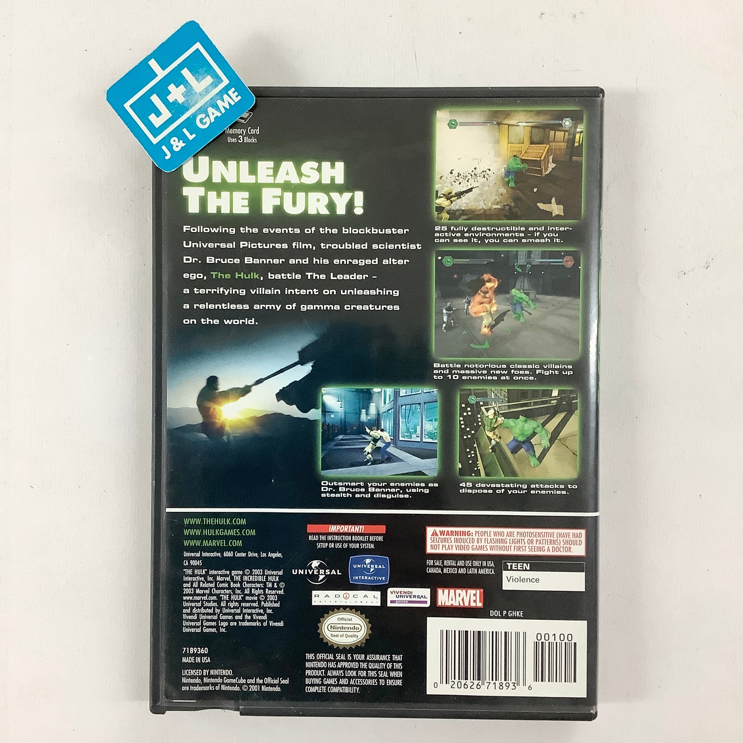 Hulk - (GC) GameCube [Pre-Owned] Video Games Universal Interactive