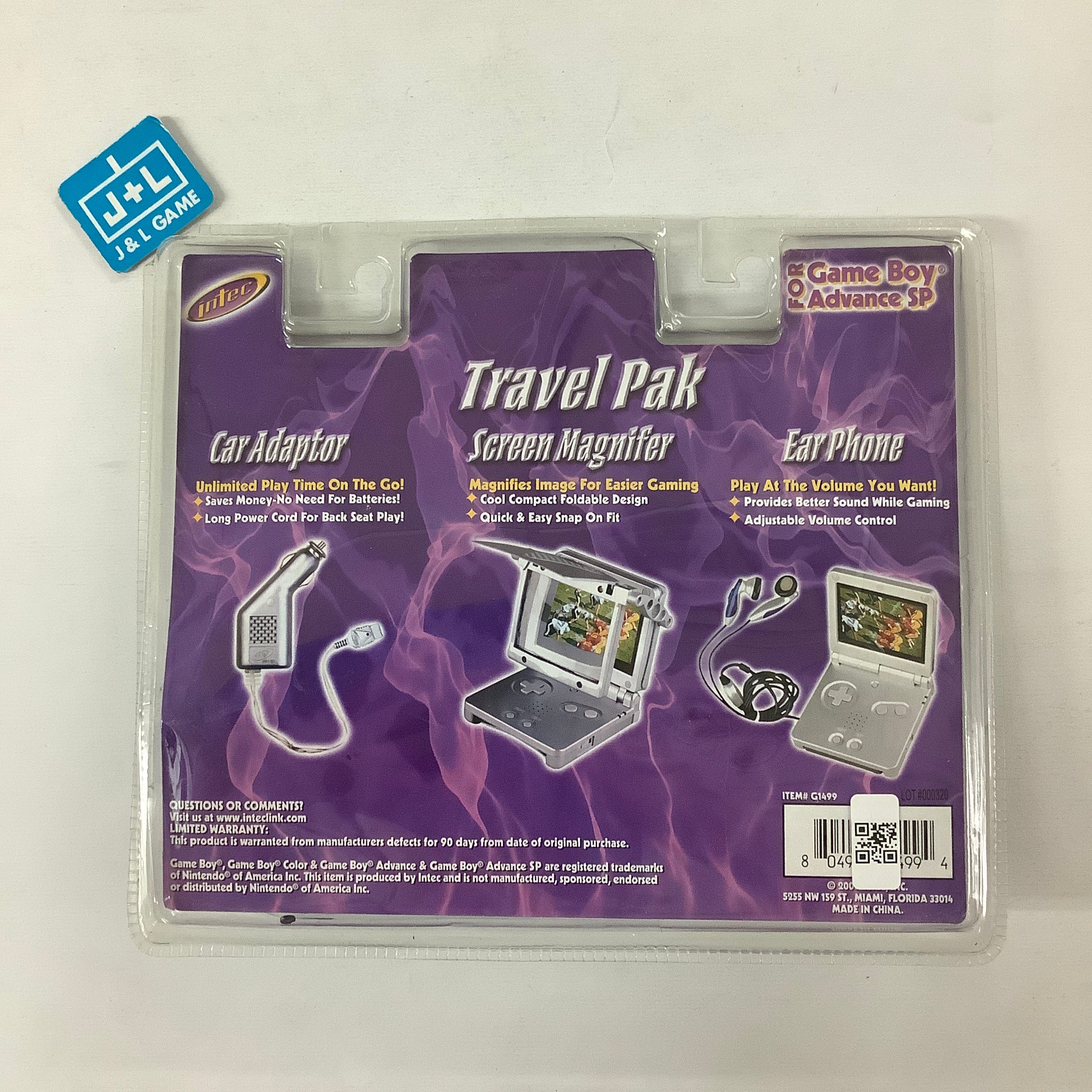Intec Game Boy Advance SP Travel Pak- (GBA) Game Boy Advance | J&L
