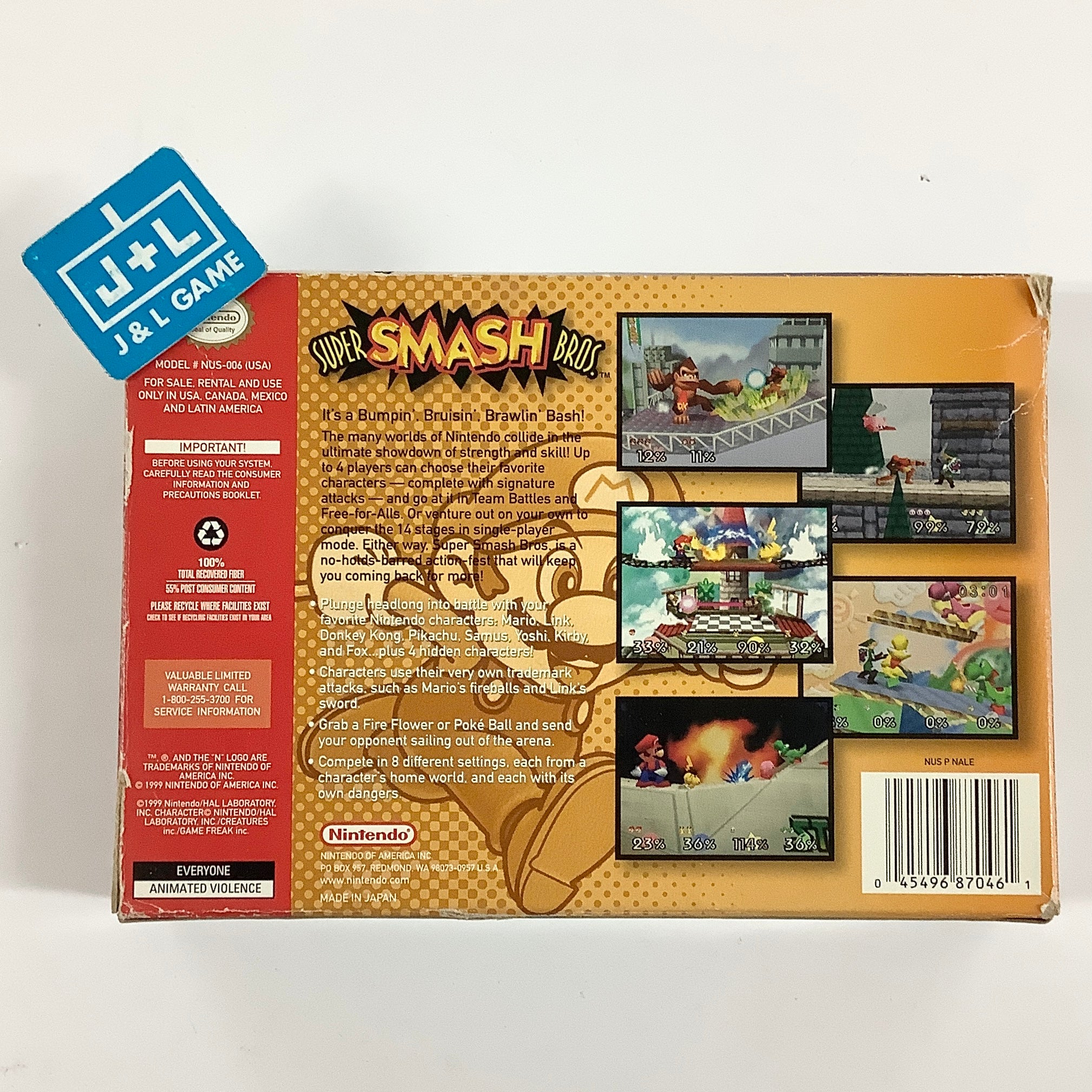 Super Smash Bros. - (N64) Nintendo 64 [Pre-Owned] Video Games Nintendo