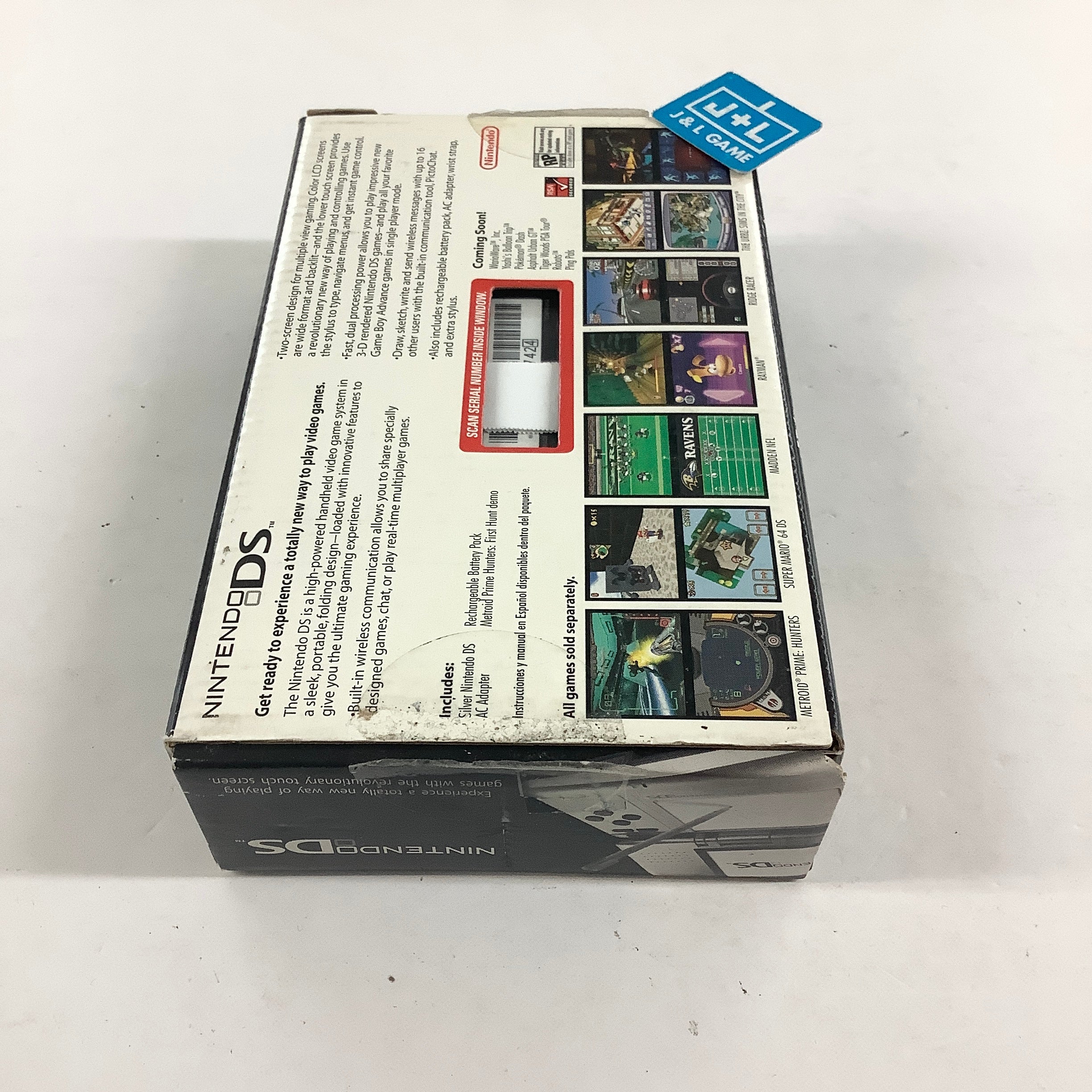 Nintendo DS Console (Platinum Silver with Metroid Prime Hunters Demo) - (NDS) Nintendo DS [Pre-Owned] Consoles Nintendo