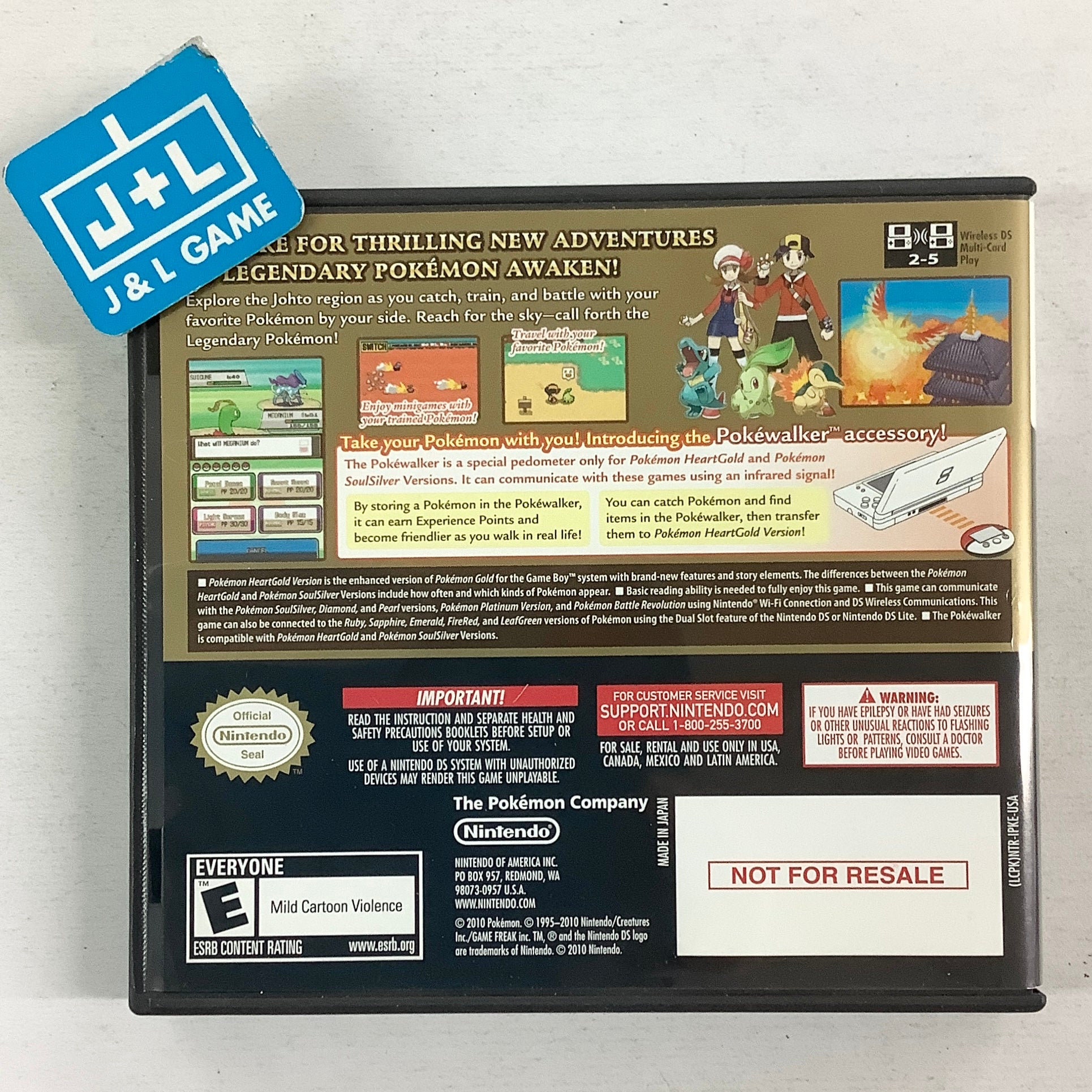 Pokemon HeartGold Version (w/ Pokewalker) - (NDS) Nintendo DS [Pre-Owned] Video Games Nintendo