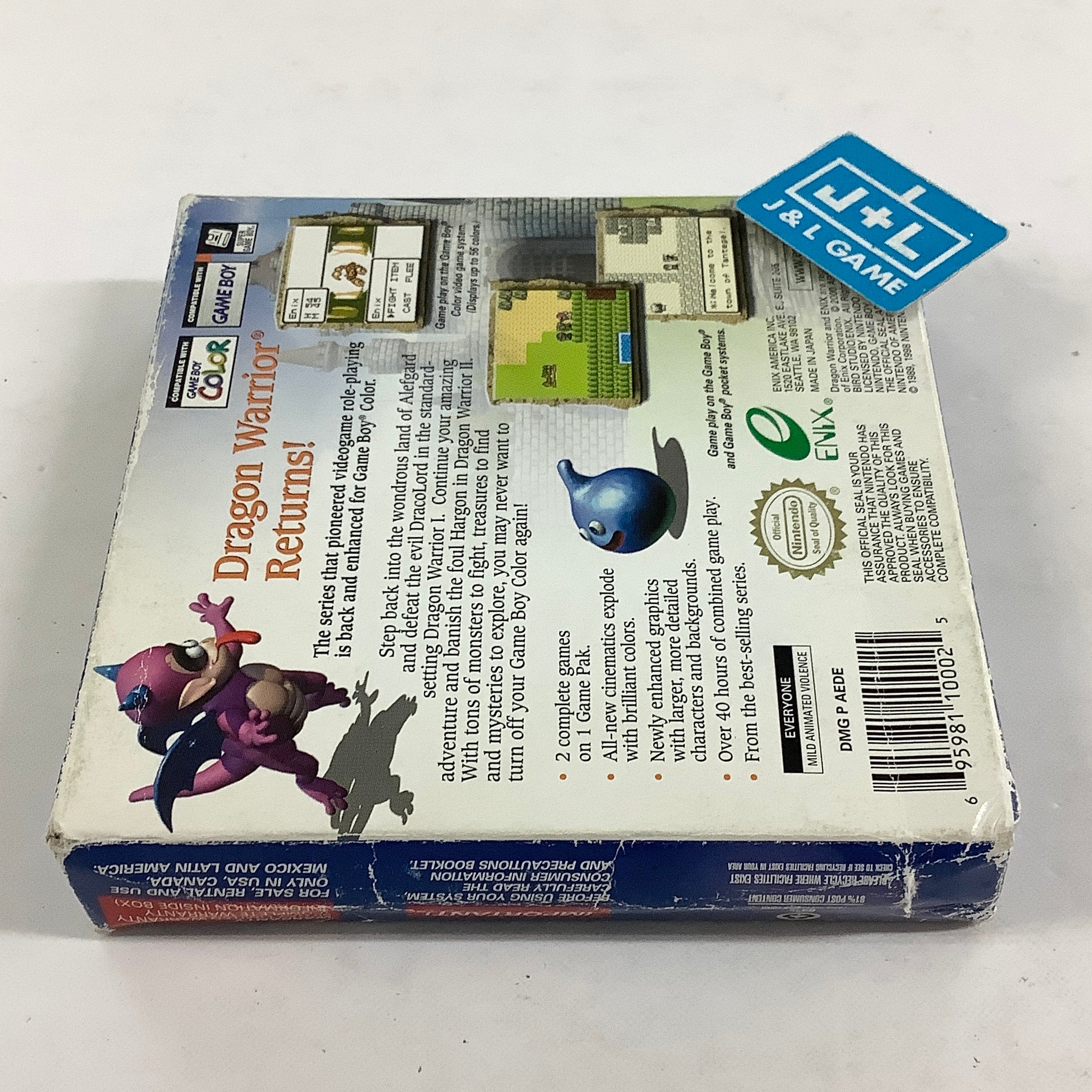 Dragon Warrior I & II - (GBC) Game Boy Color [Pre-Owned] Video Games Enix Corporation