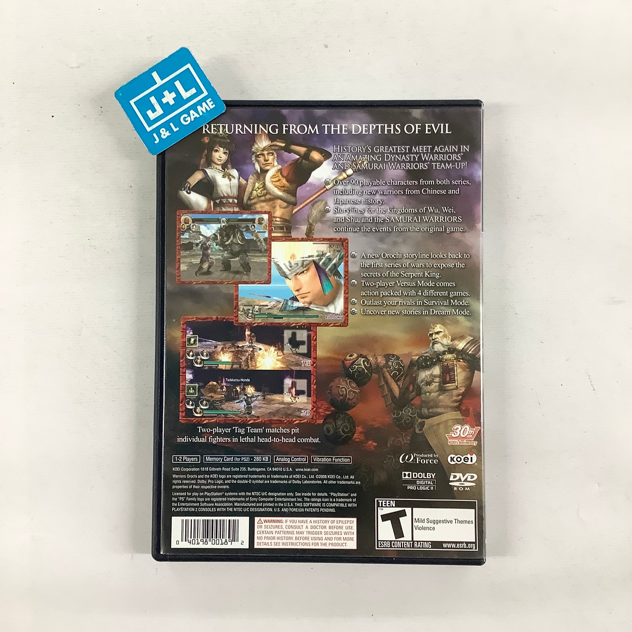 Warriors Orochi 2 - (PS2) PlayStation 2 [Pre-Owned] | J&L Game