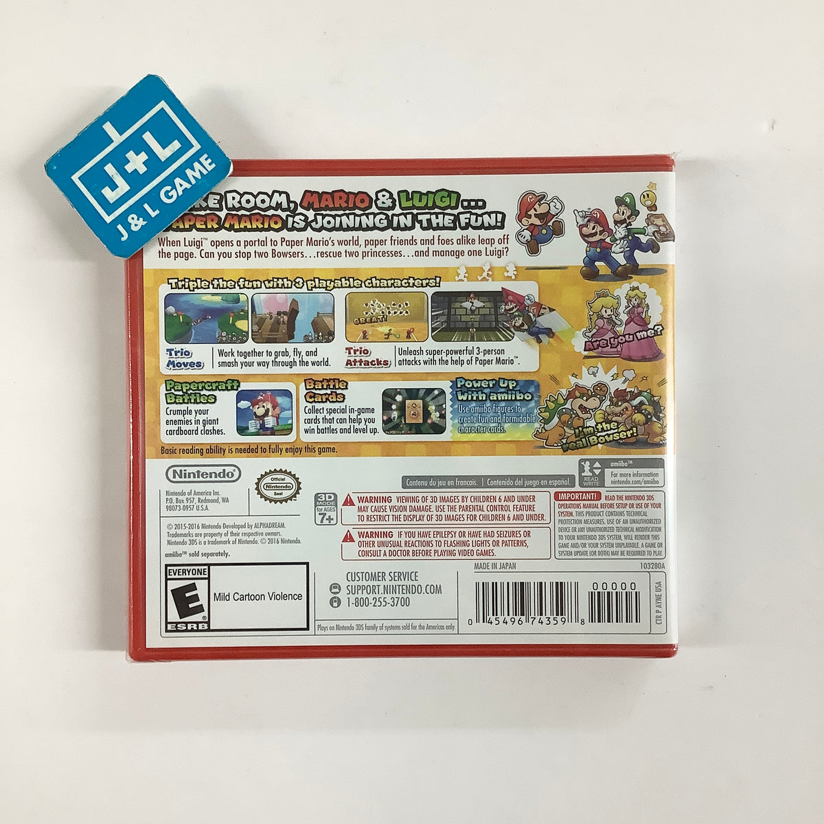 Mario & Luigi: Paper Jam - Nintendo 3DS Video Games Nintendo