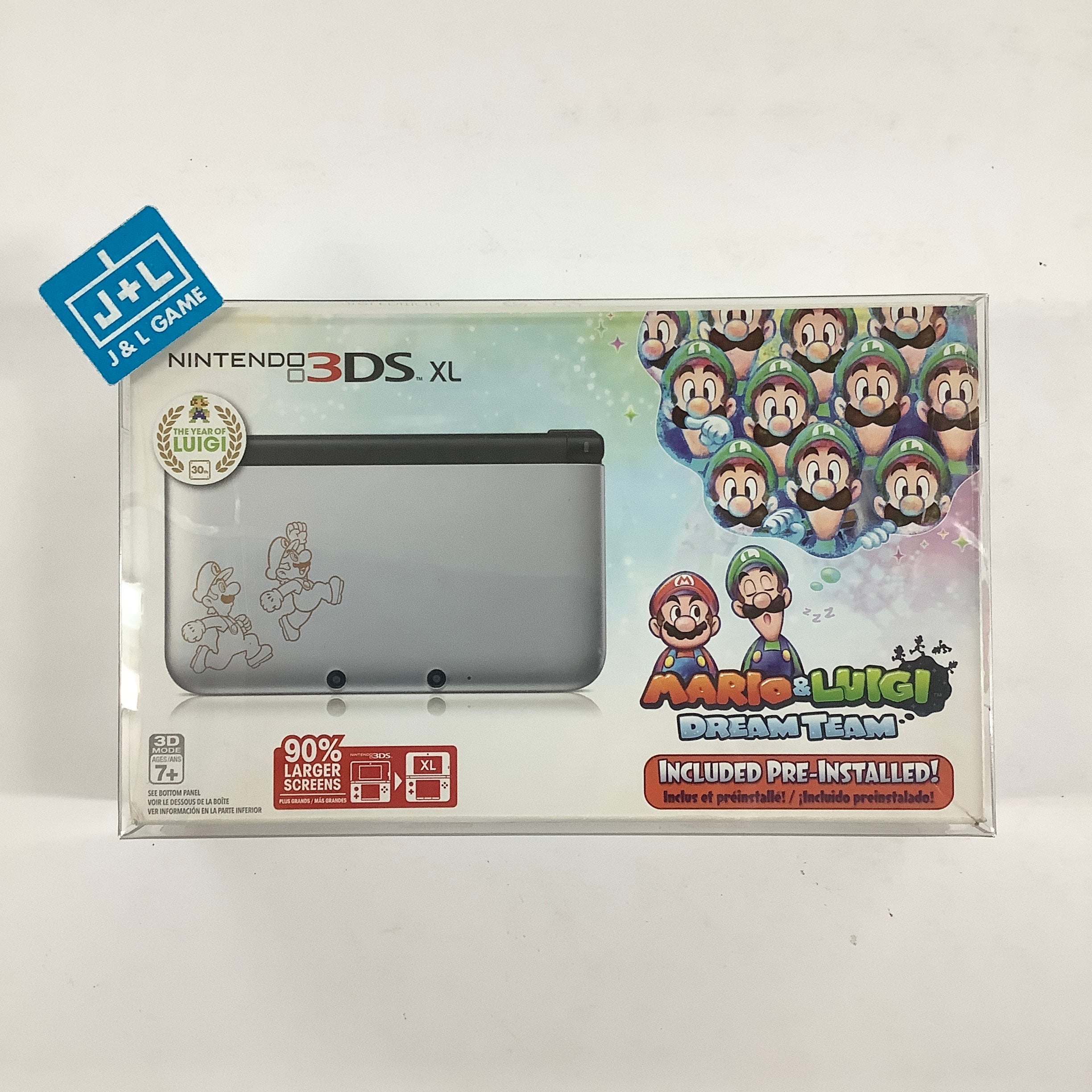 Nintendo 3DS XL Console (Mario & Luigi Silver) - Nintendo 3DS [Pre-Owned] Consoles Nintendo