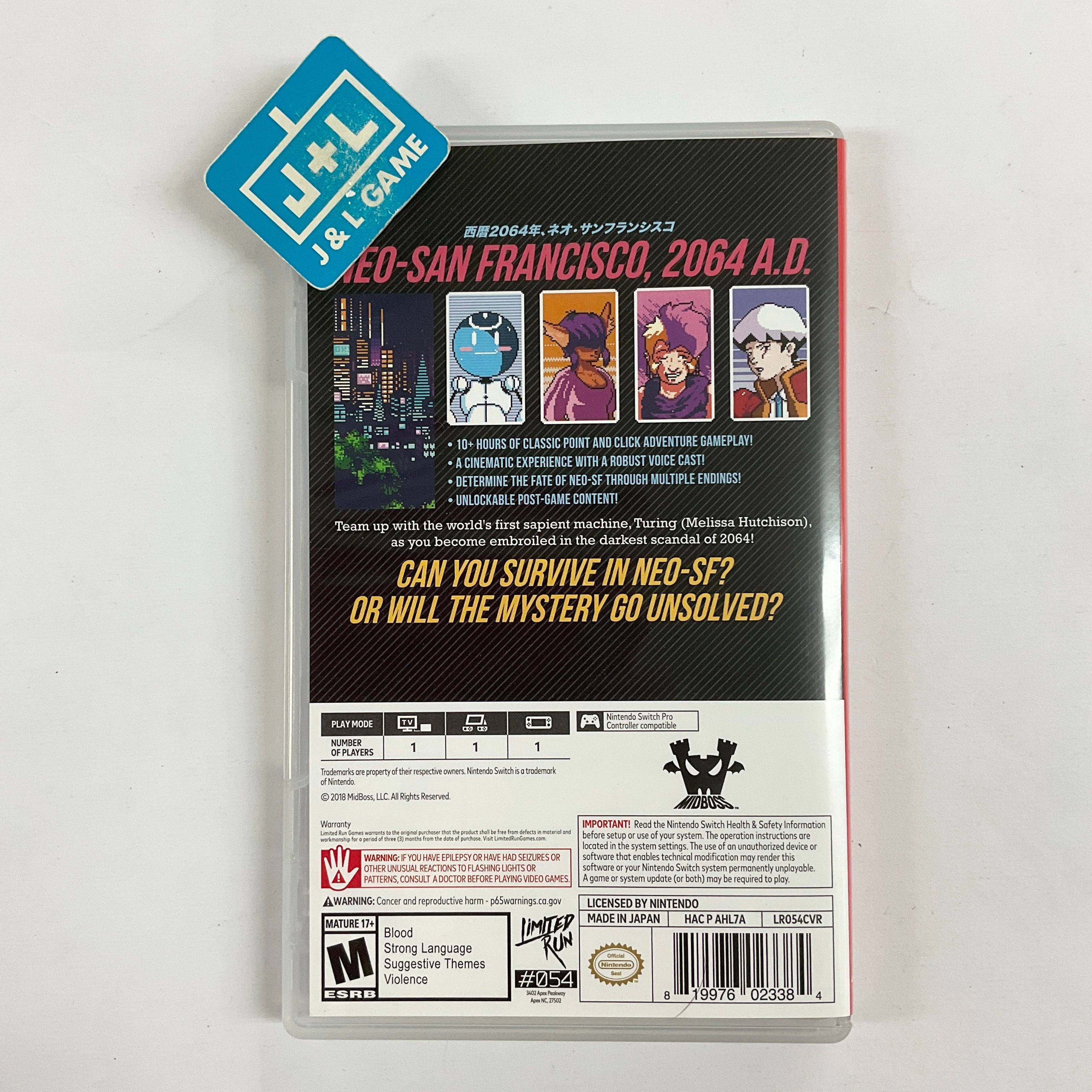 2064: Read Only Memories INTEGRAL (Collector's Edition) Limited Run #054 - (NSW) Nintendo Switch [Pre-Owned] Video Games Limited Run Games   