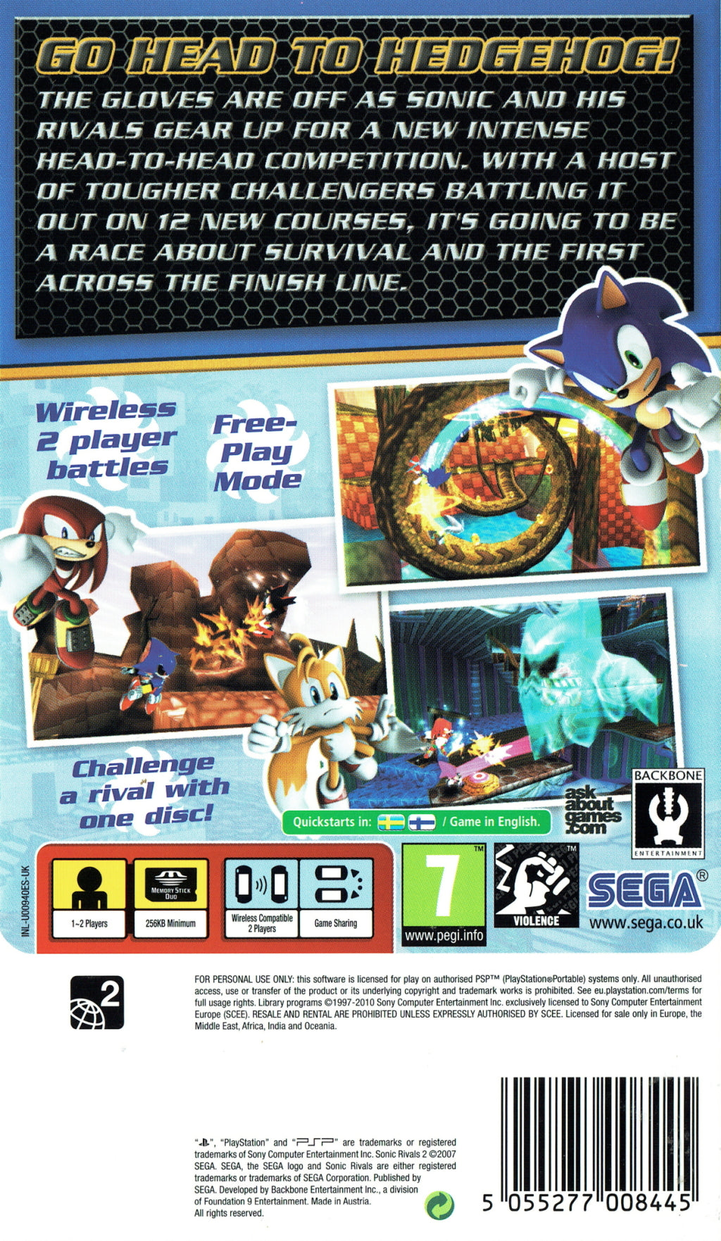 海外版・欧州版 PSP Sonic Rivals 2 中古 箱ダメージ｜Yahoo