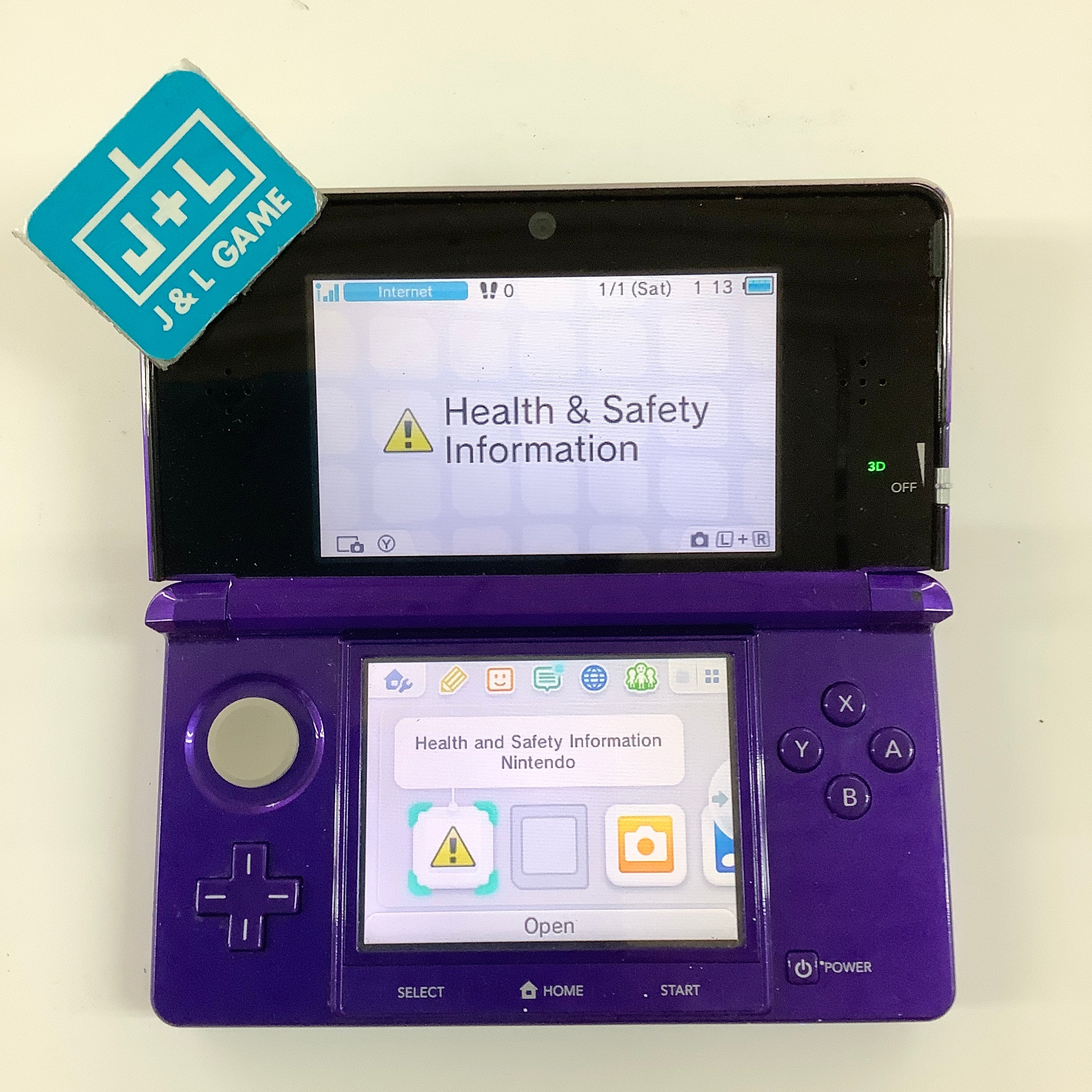 Nintendo 3DS Console (Midnight Purple) - Nintendo 3DS [Pre-Owned]