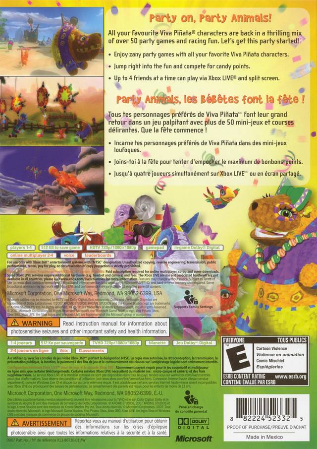 Viva Pinata: Party Animals - Xbox 360 Video Games Microsoft Game Studios   