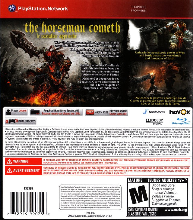 Darksiders I 1 Sony PS3 Playstation 3 Pal Eu Eur - Original Darksiders I 1 Sony PS3 Playstation 3 Pal Eu Eur - Original