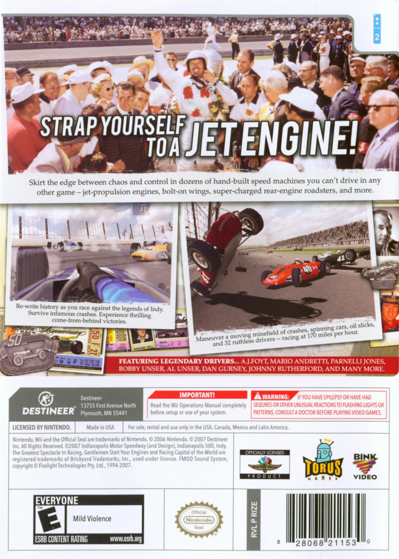 Indianapolis 500 Legends - Nintendo Wii [Pre-Owned] Video Games Destineer