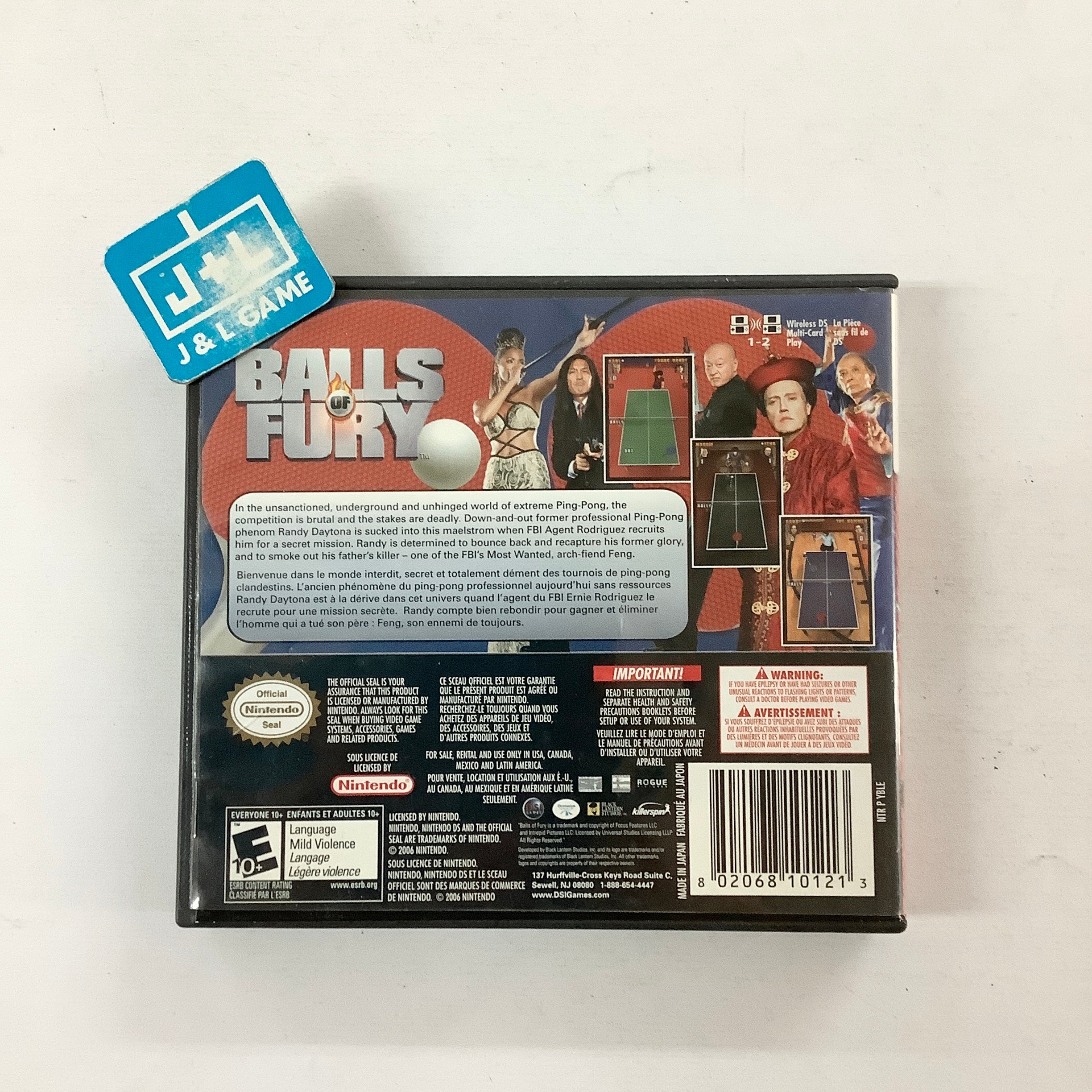 Balls of Fury - (NDS) Nintendo DS [Pre-Owned] | J&L Game
